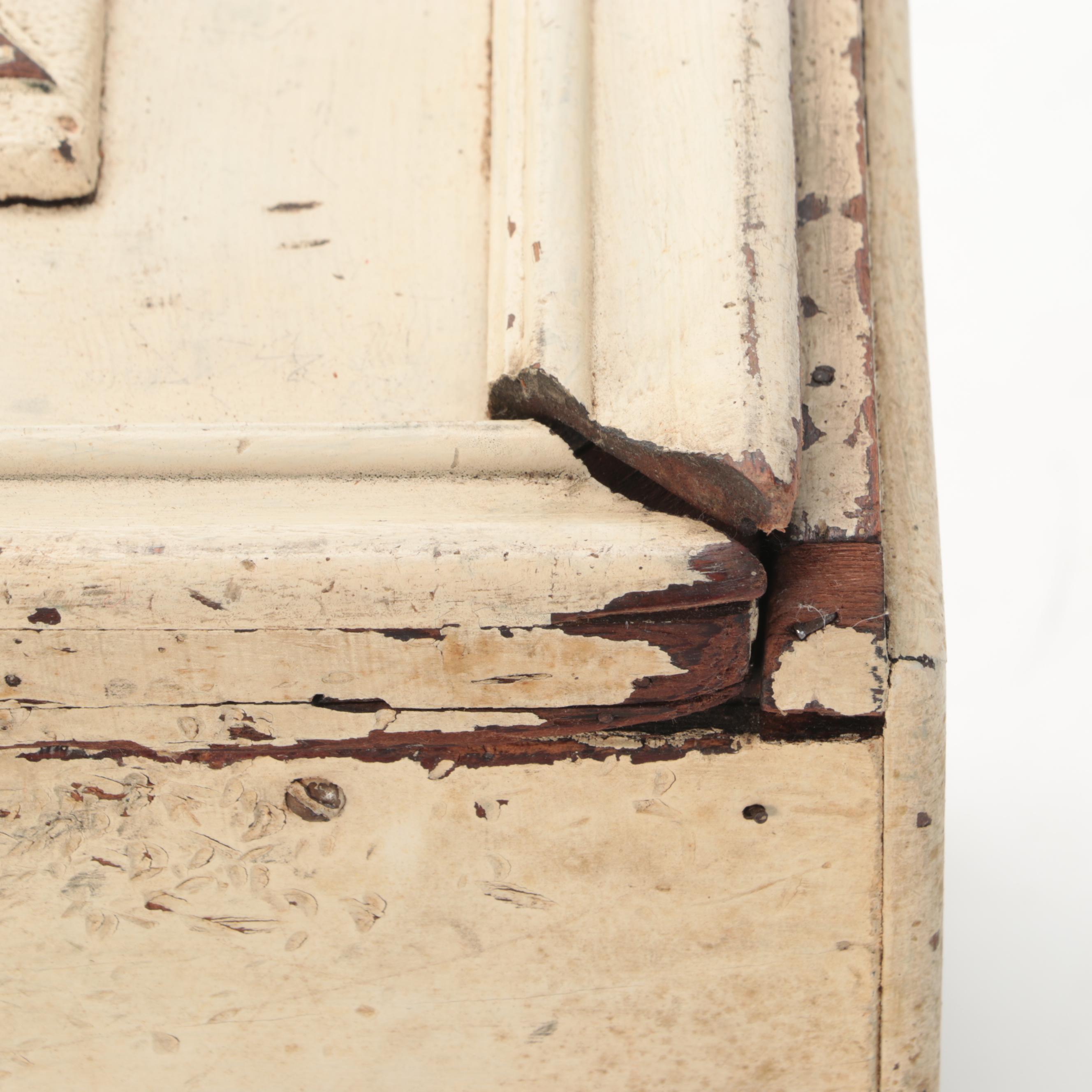 Hand-Crafted Wooden Floral Toy Chest, Early to Mid-20th Century