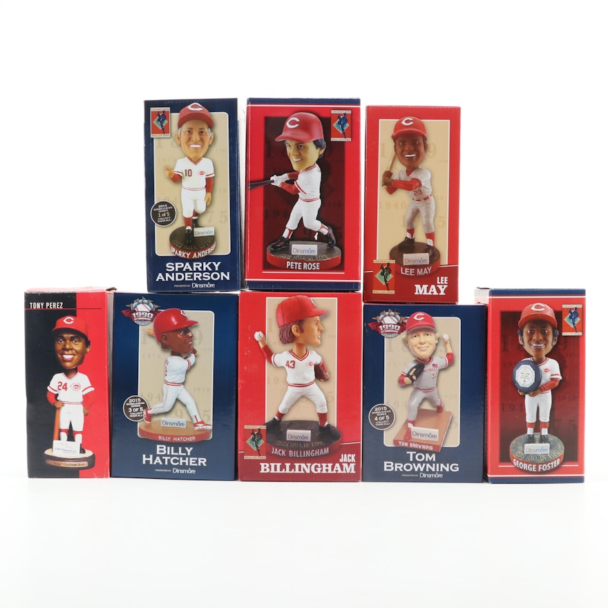 Cincinnati Reds Pete Rose, Tony Perez, Tom Browning and More Bobbleheads