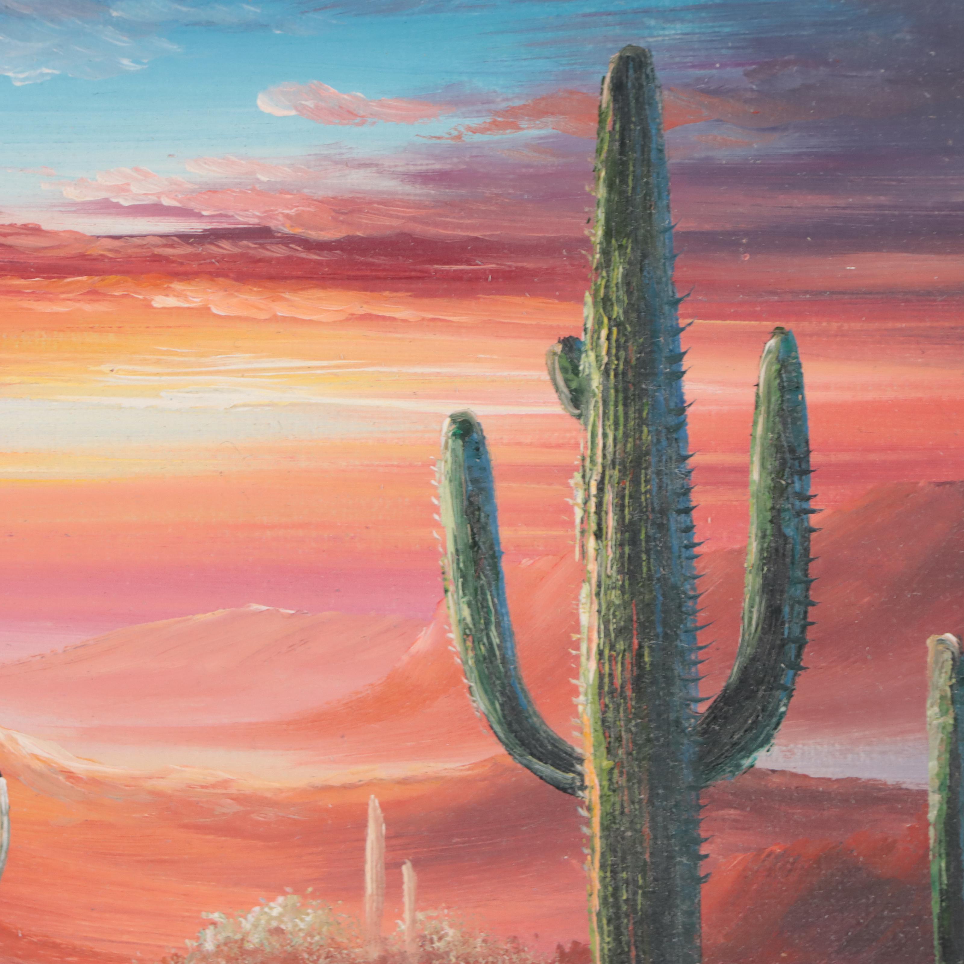 B. Duggan Southwest Desert Landscape Oil Painting