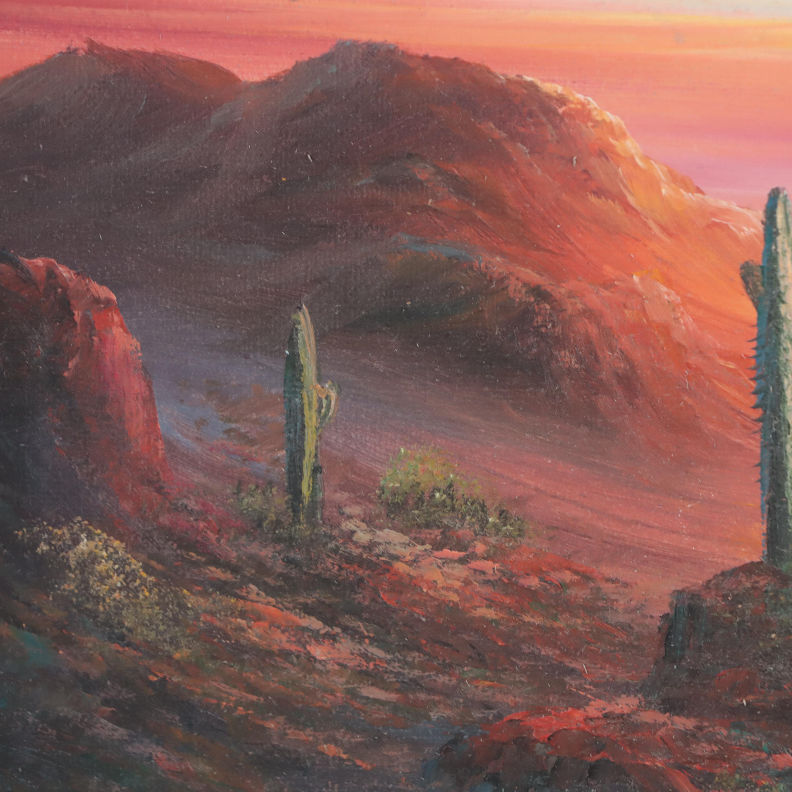 B. Duggan Southwest Desert Landscape Oil Painting