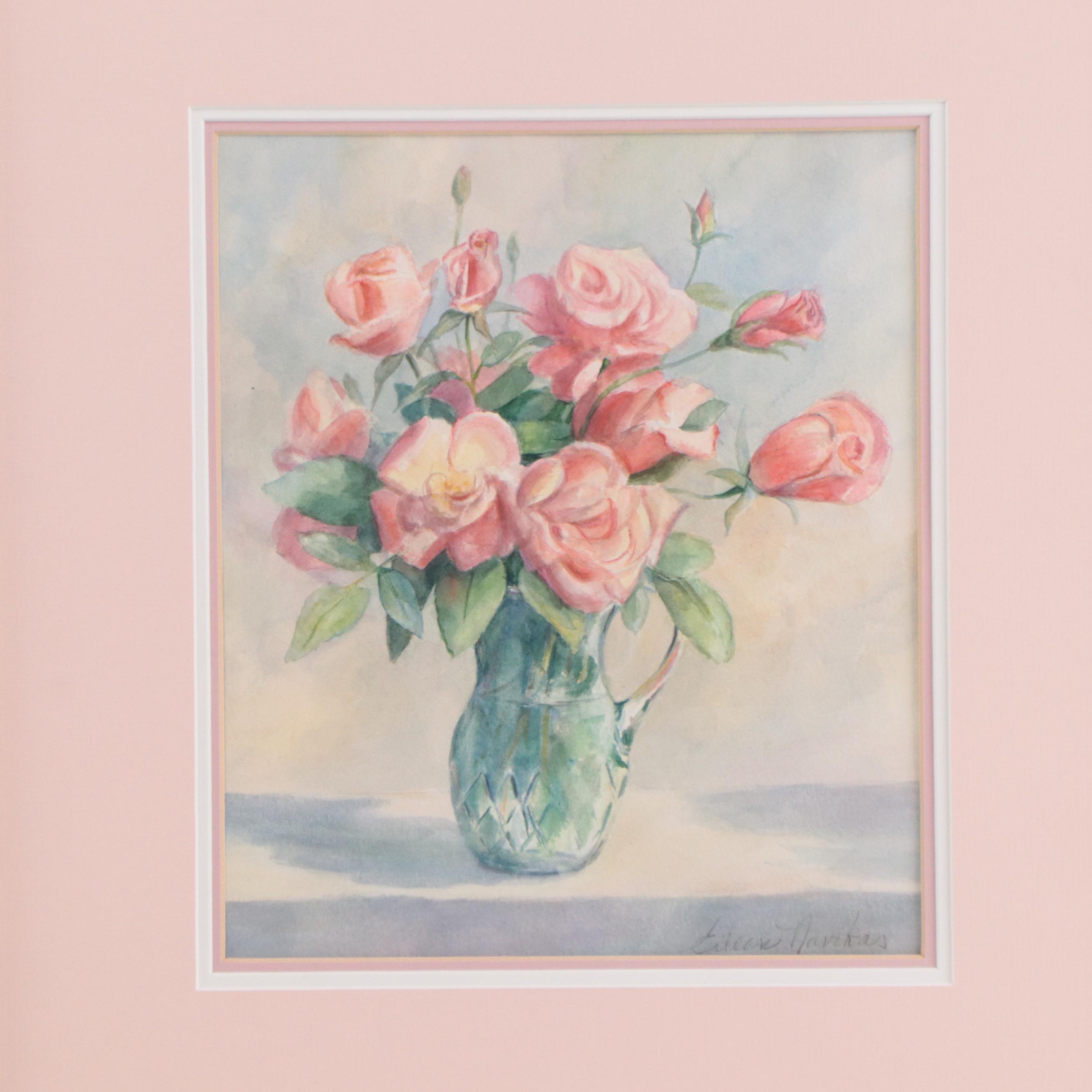 Eileen Navikas Floral Still Life Oil Paintings of Roses