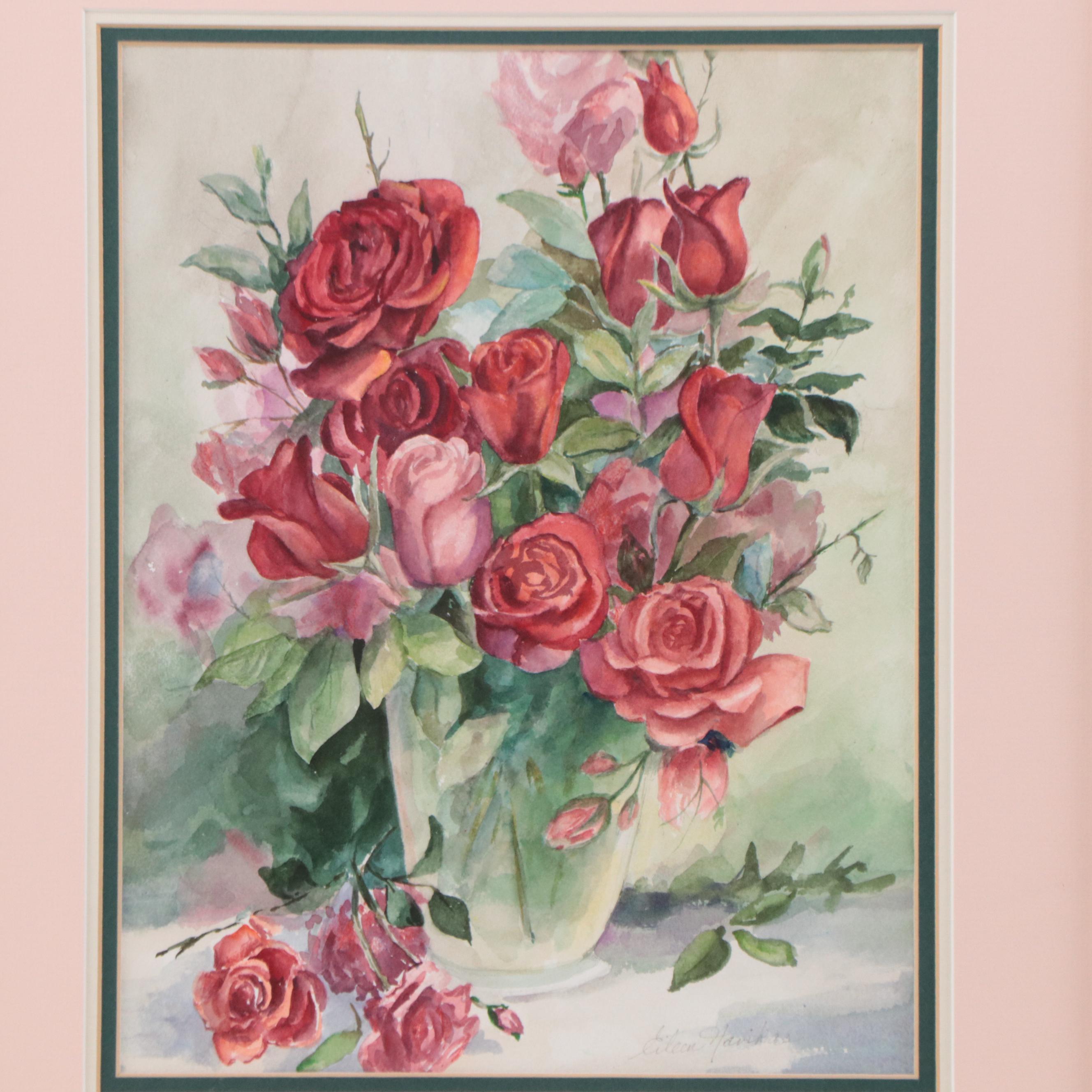 Eileen Navikas Floral Still Life Oil Paintings of Roses