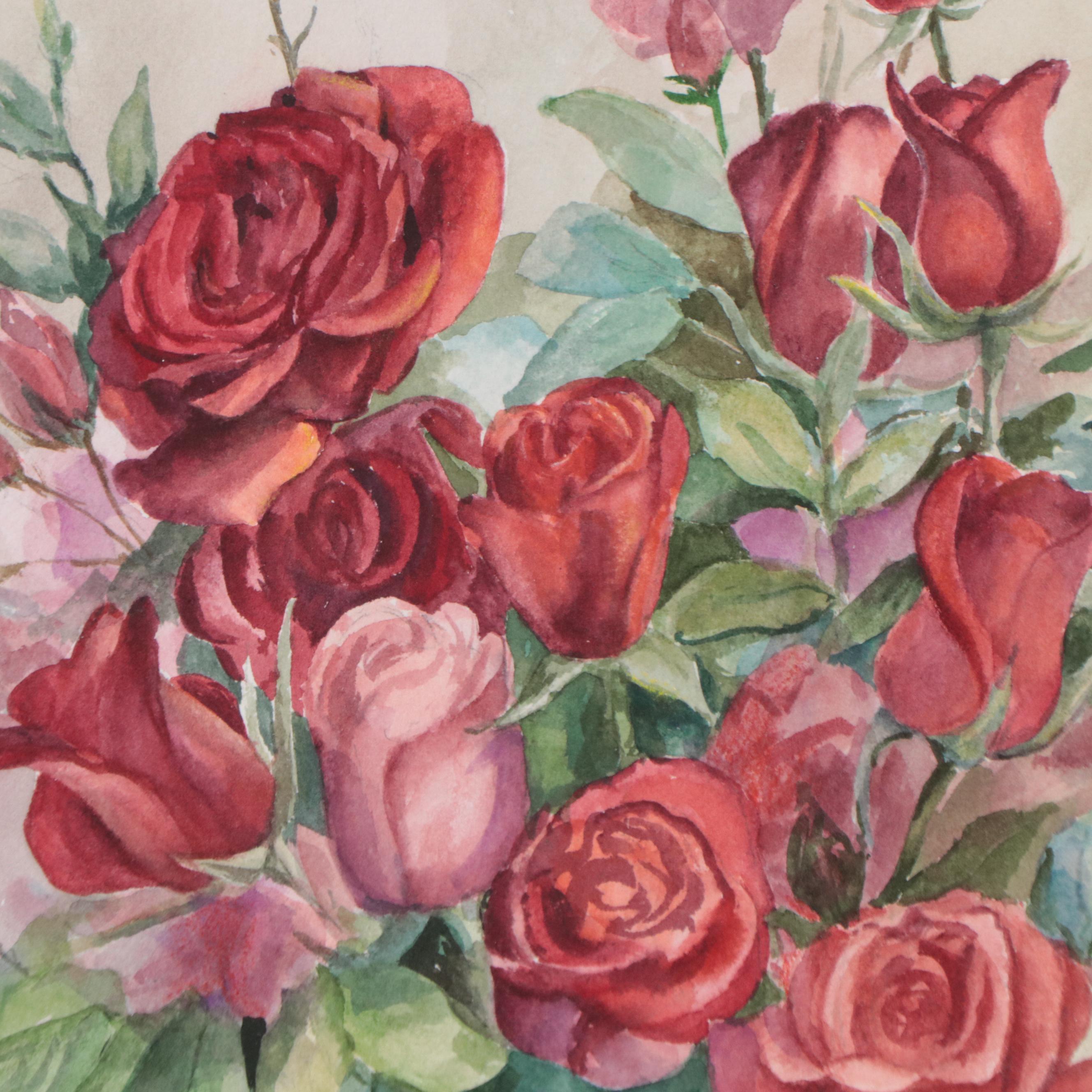 Eileen Navikas Floral Still Life Oil Paintings of Roses
