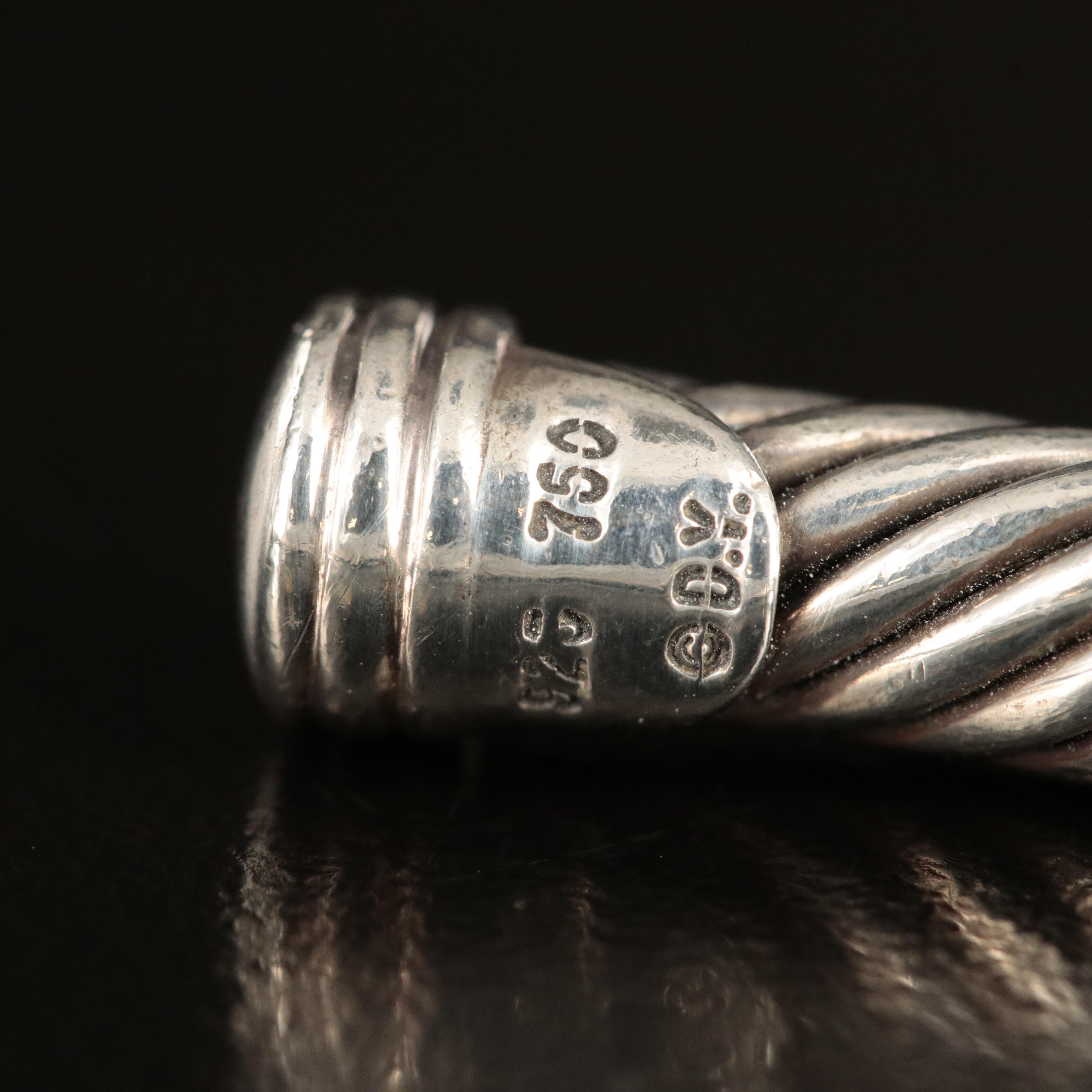 David Yurman Sterling Classic Cable Cuff with 14K Accent