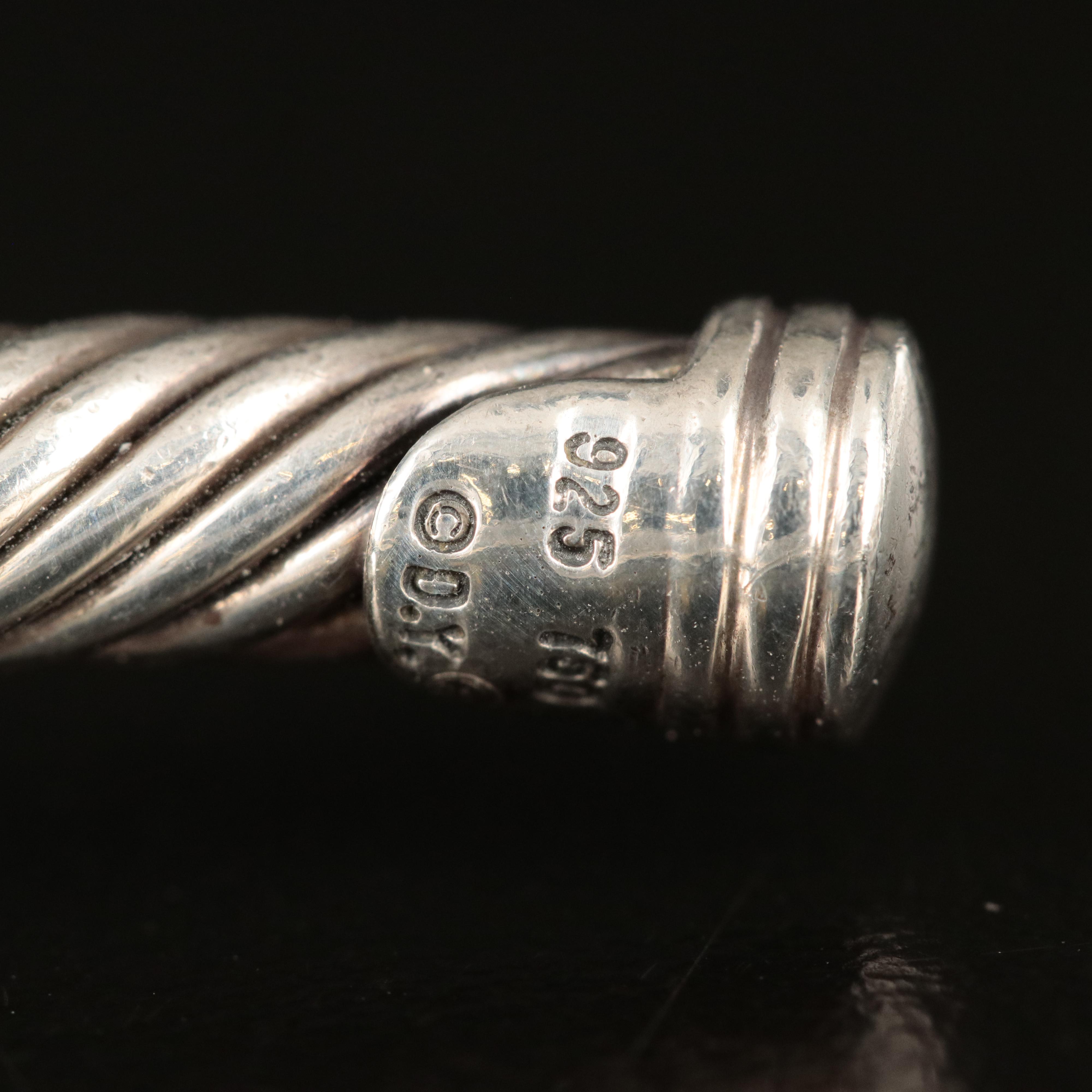 David Yurman Sterling Classic Cable Cuff with 14K Accent