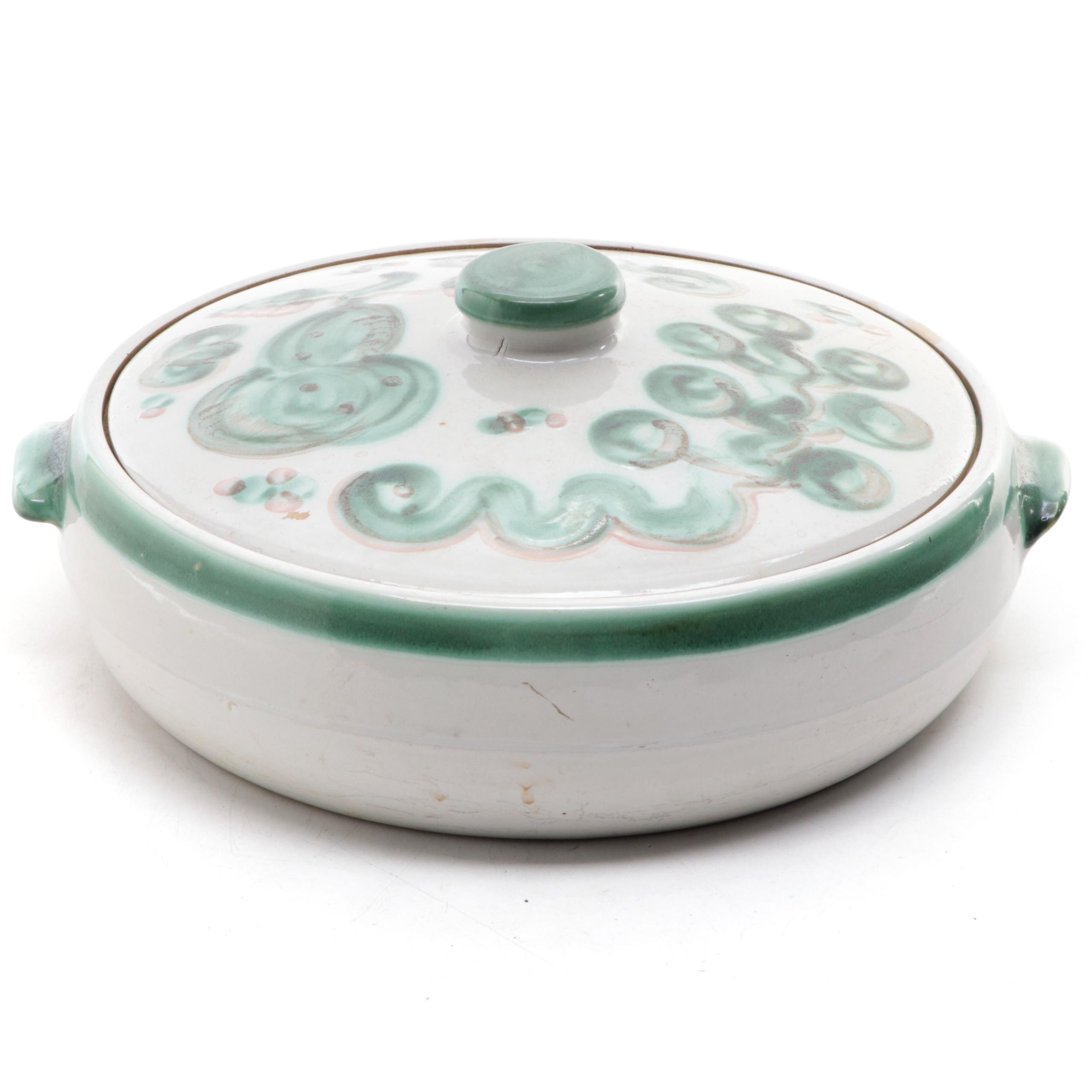 M A Hadley Pottery Covered Casserole Dish