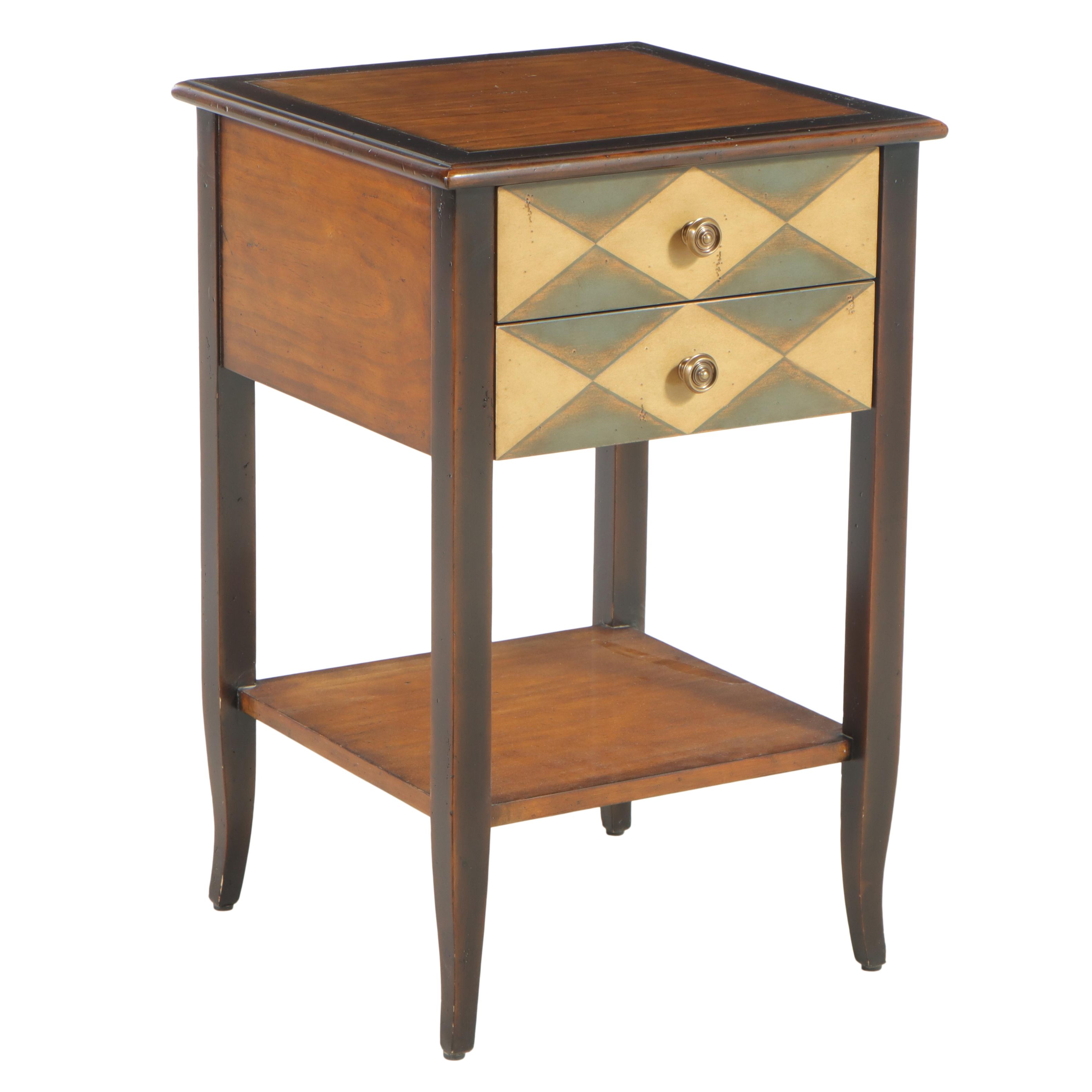 Theodore Alexander "Atelier de la Madeleine" Paint-Decorated Hardwood Side Table