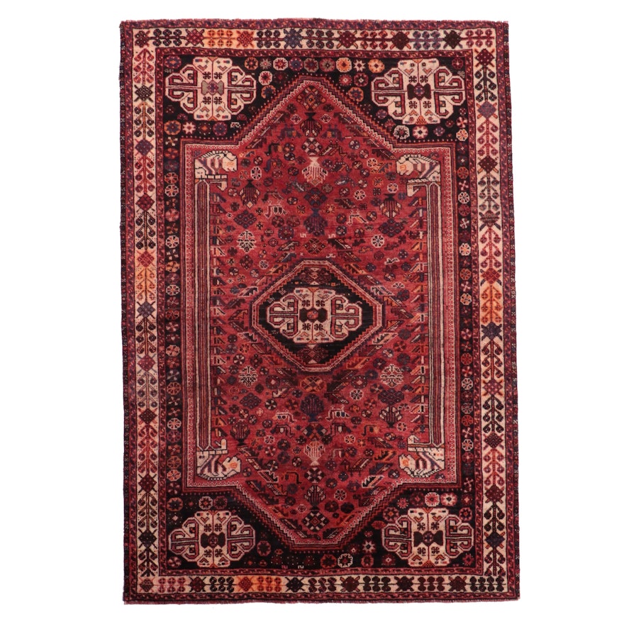 5'7 x 8'3 Hand-Knotted Persian Qashqai Area Rug