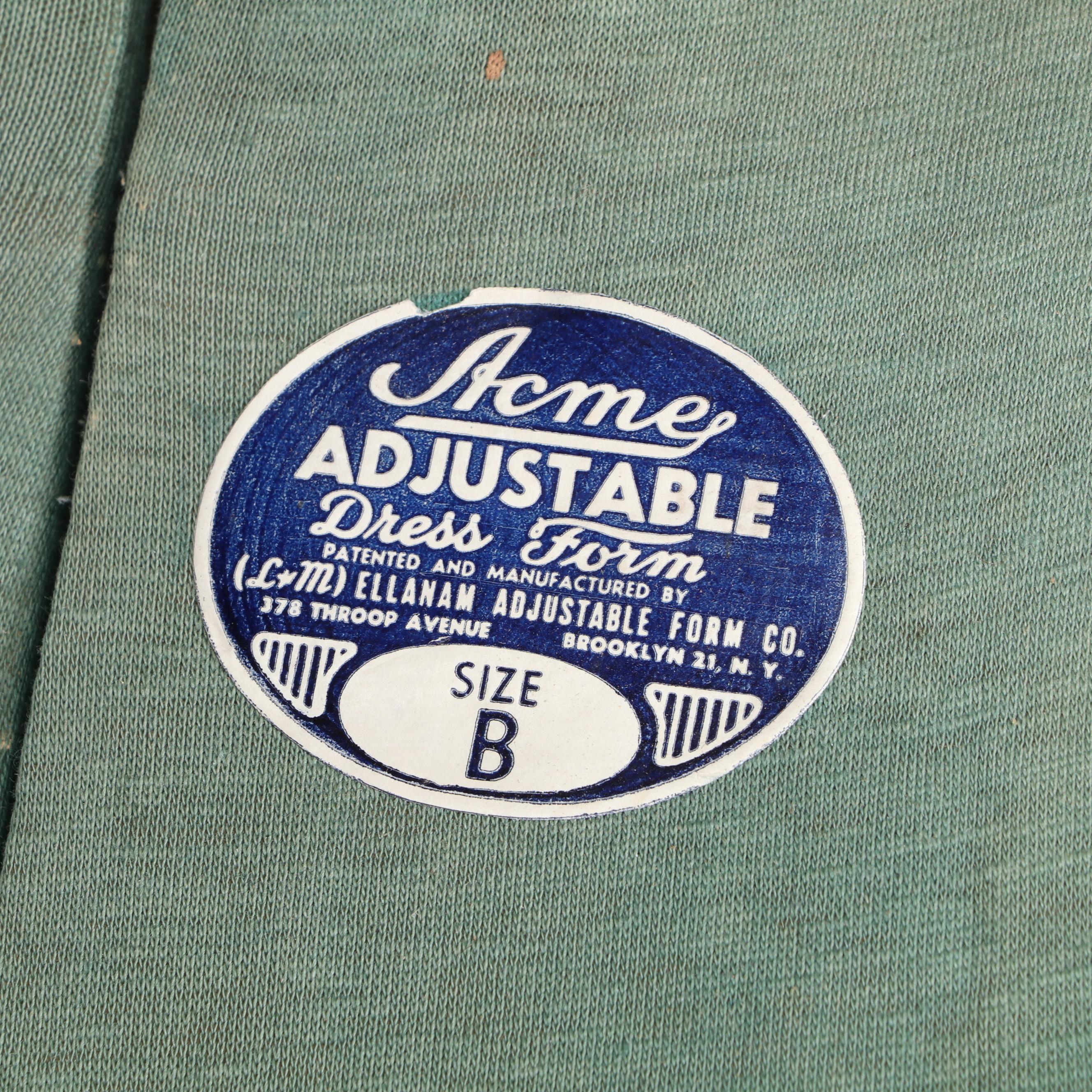 Ellanam Adjustable Form Co. Acme Size B Dress Form, Mid-20th Century