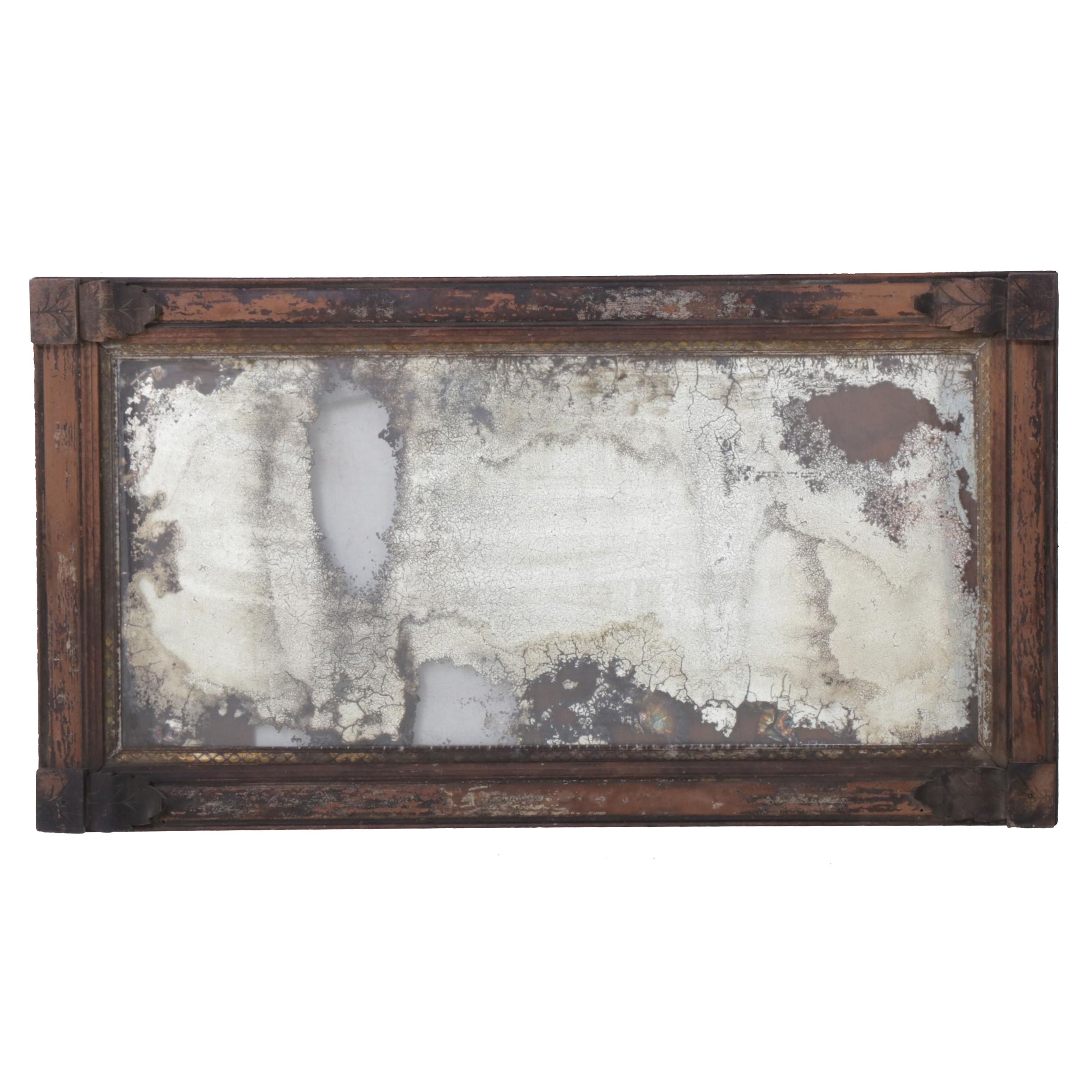 Victorian Pine Mirror, Mid-Late 19th Century