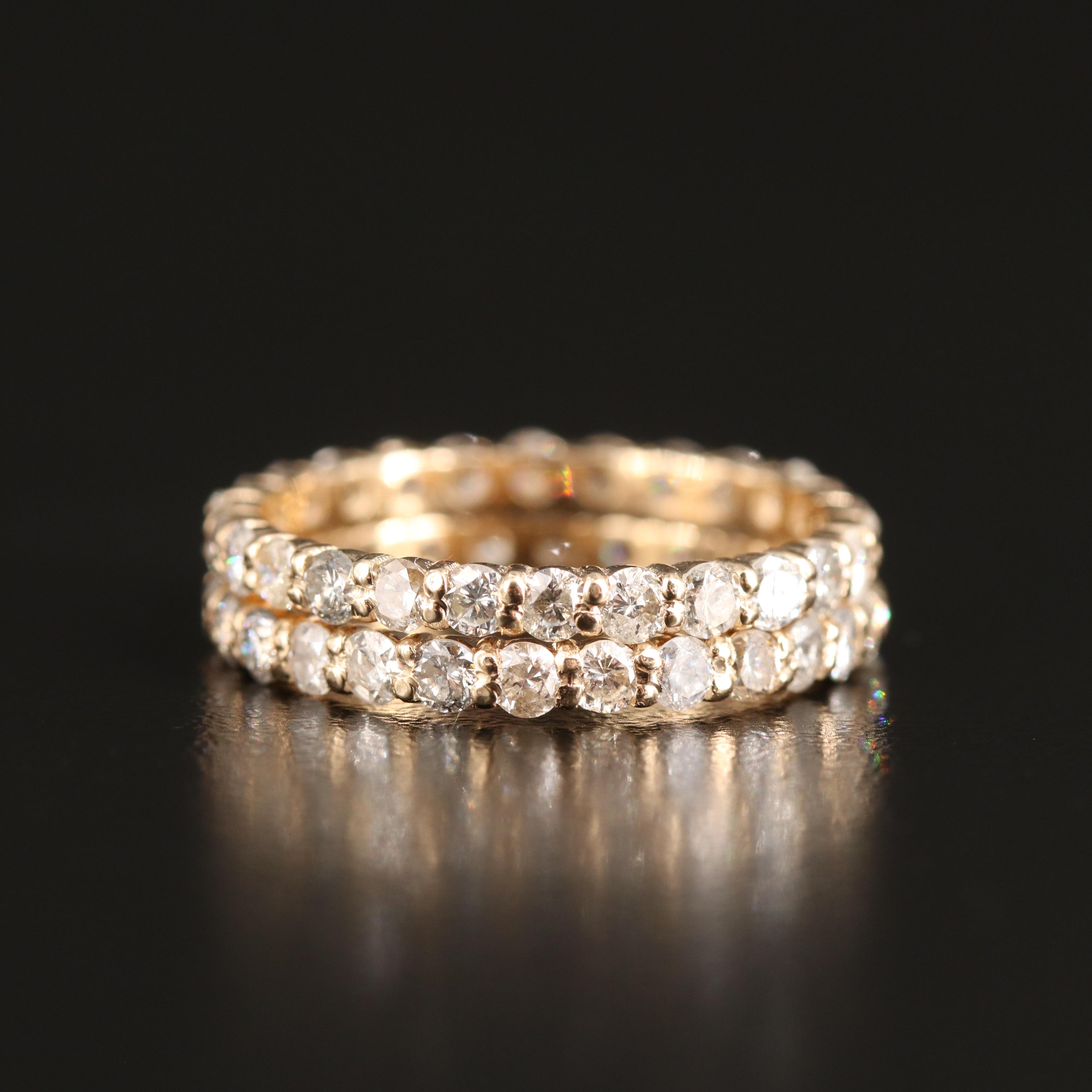 14K 2.34 CTW Diamond Eternity Bands
