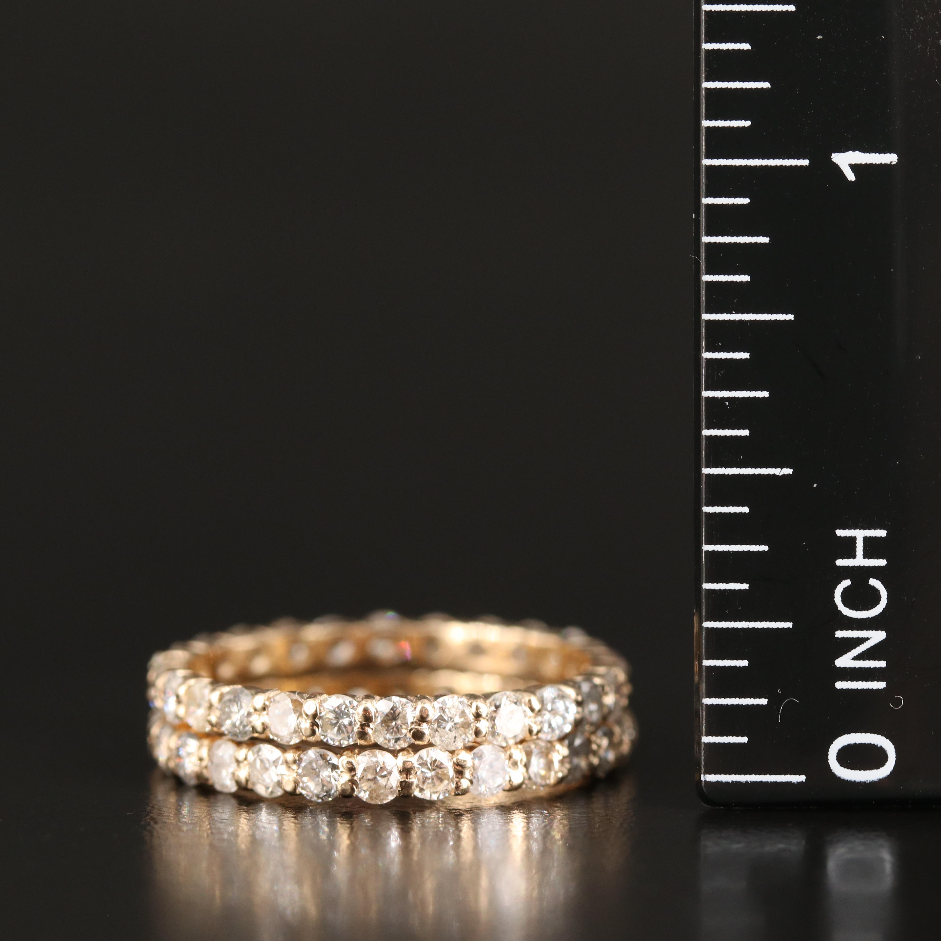 14K 2.34 CTW Diamond Eternity Bands