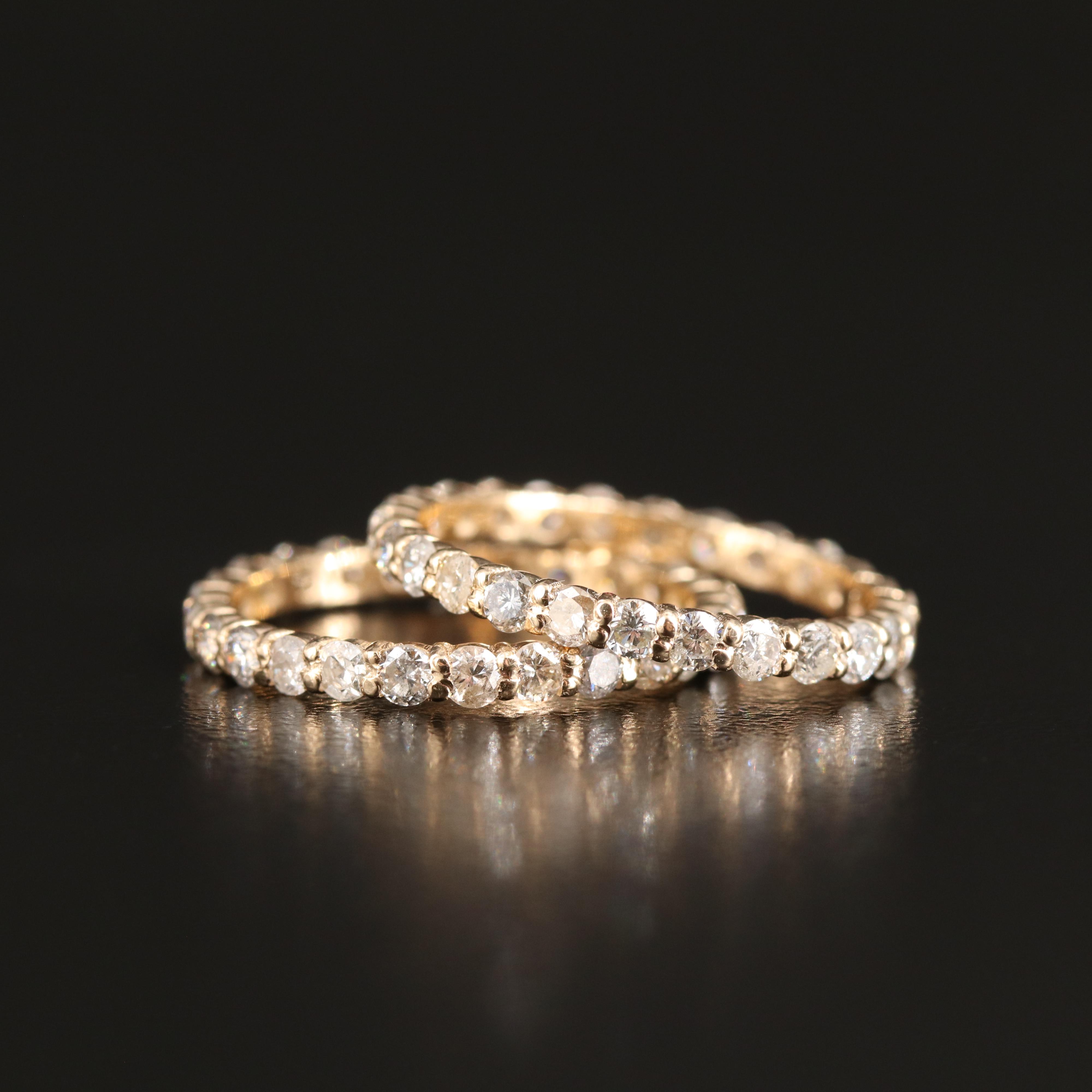 14K 2.34 CTW Diamond Eternity Bands