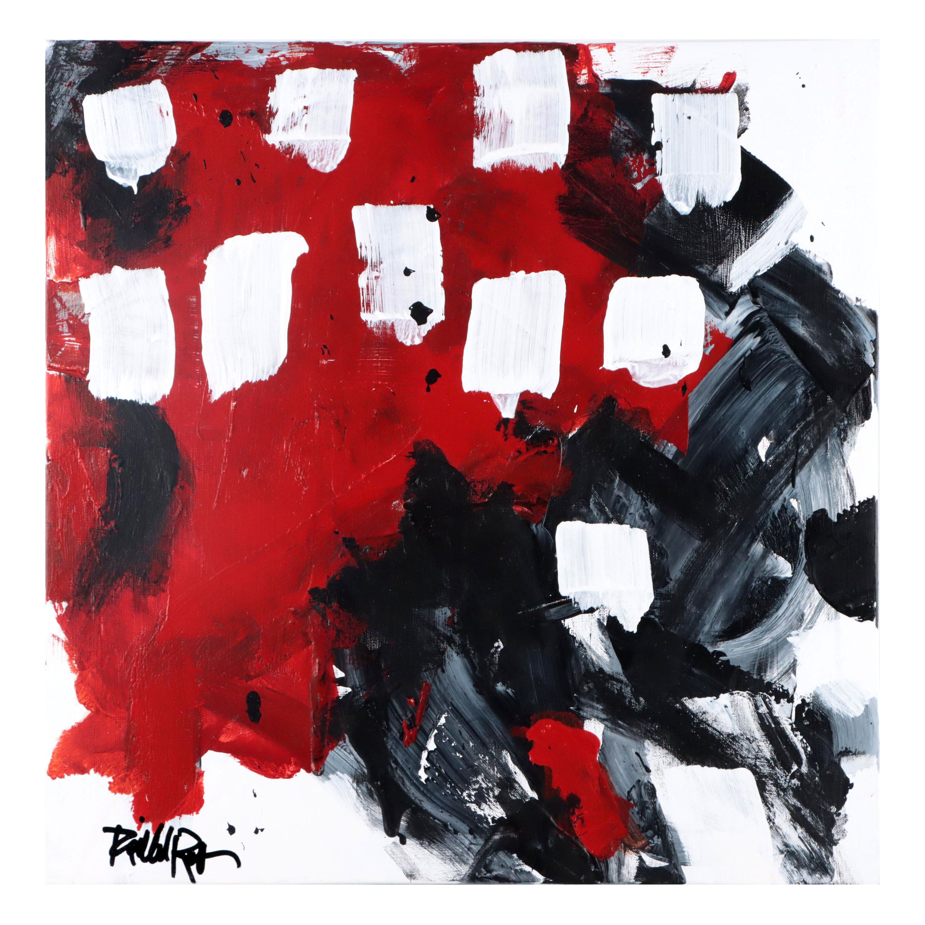 Robbie Kemper Abstract Acrylic Painting "11 Squares," 21st Century