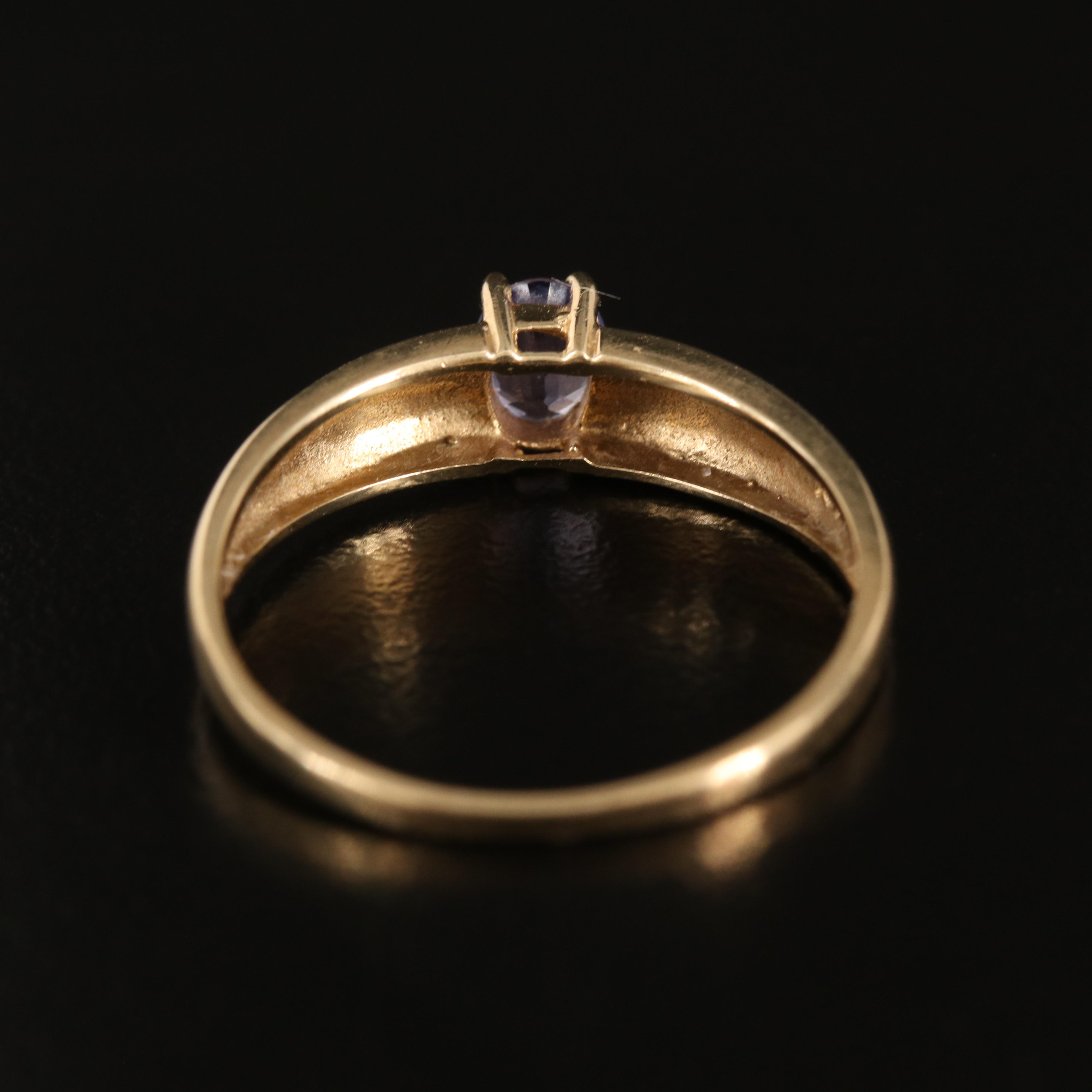 10K Tanzanite Solitaire Ring