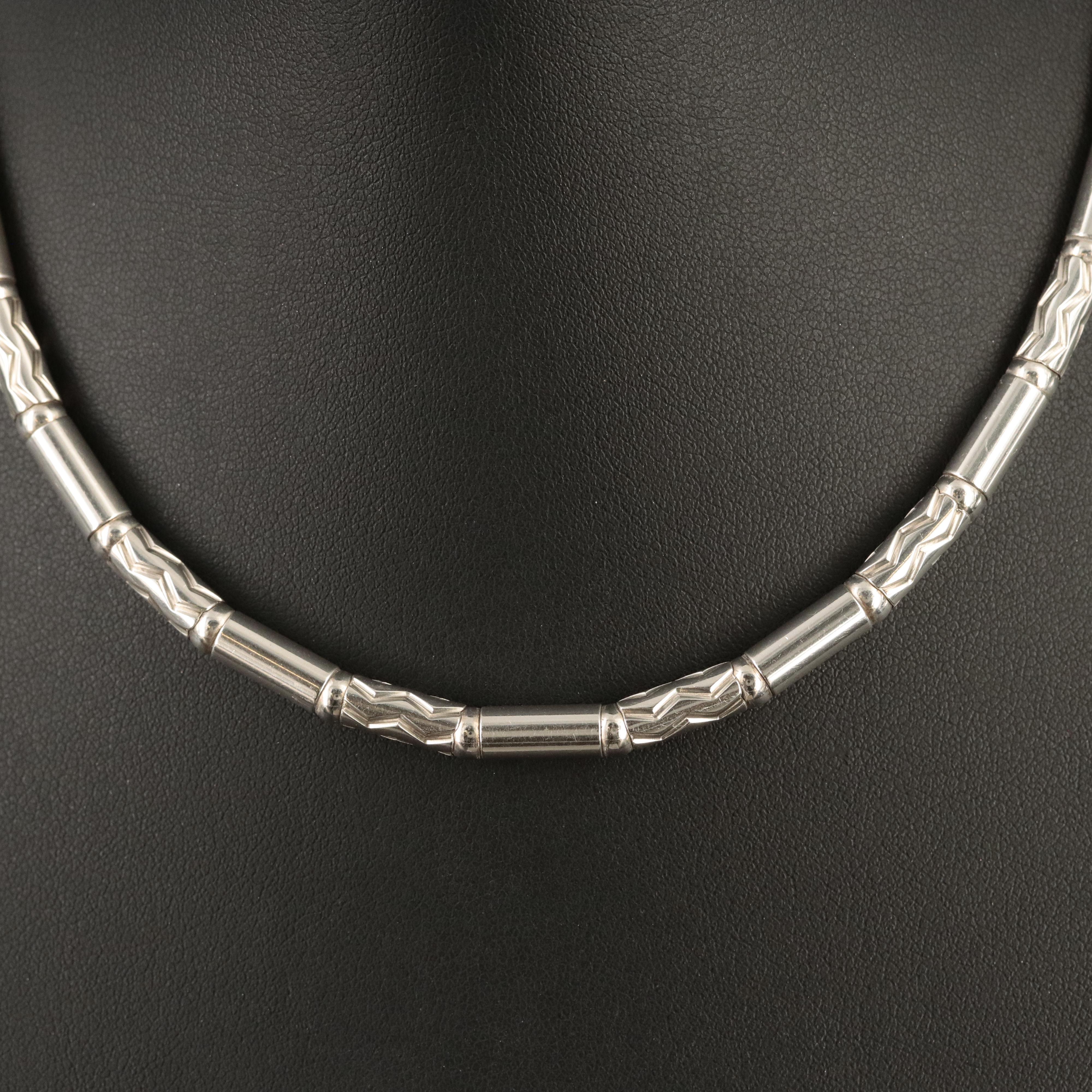 Tiffany & Co. Aztec Zig Zag Sterling Necklace