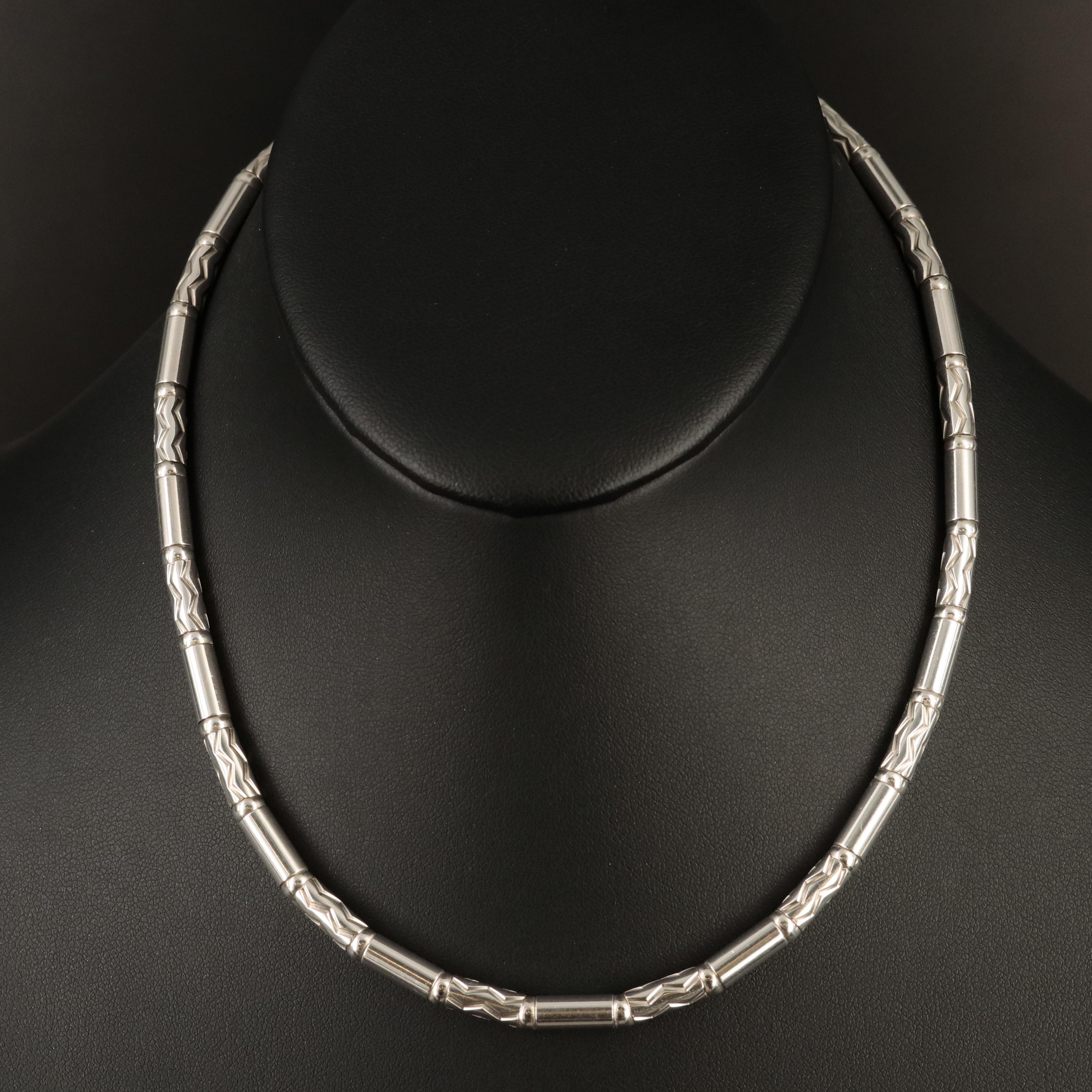 Tiffany & Co. Aztec Zig Zag Sterling Necklace