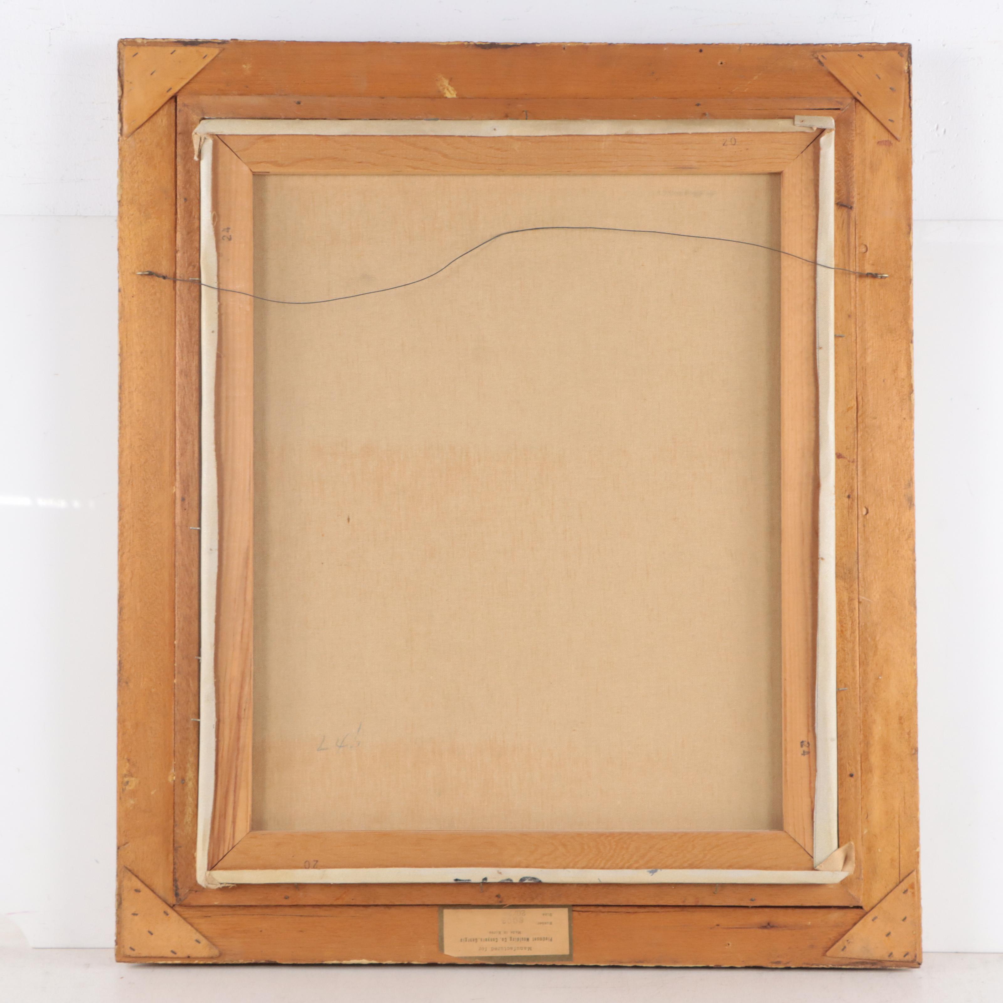 H. Drosen European Village Oil Painting, Late 20th Century