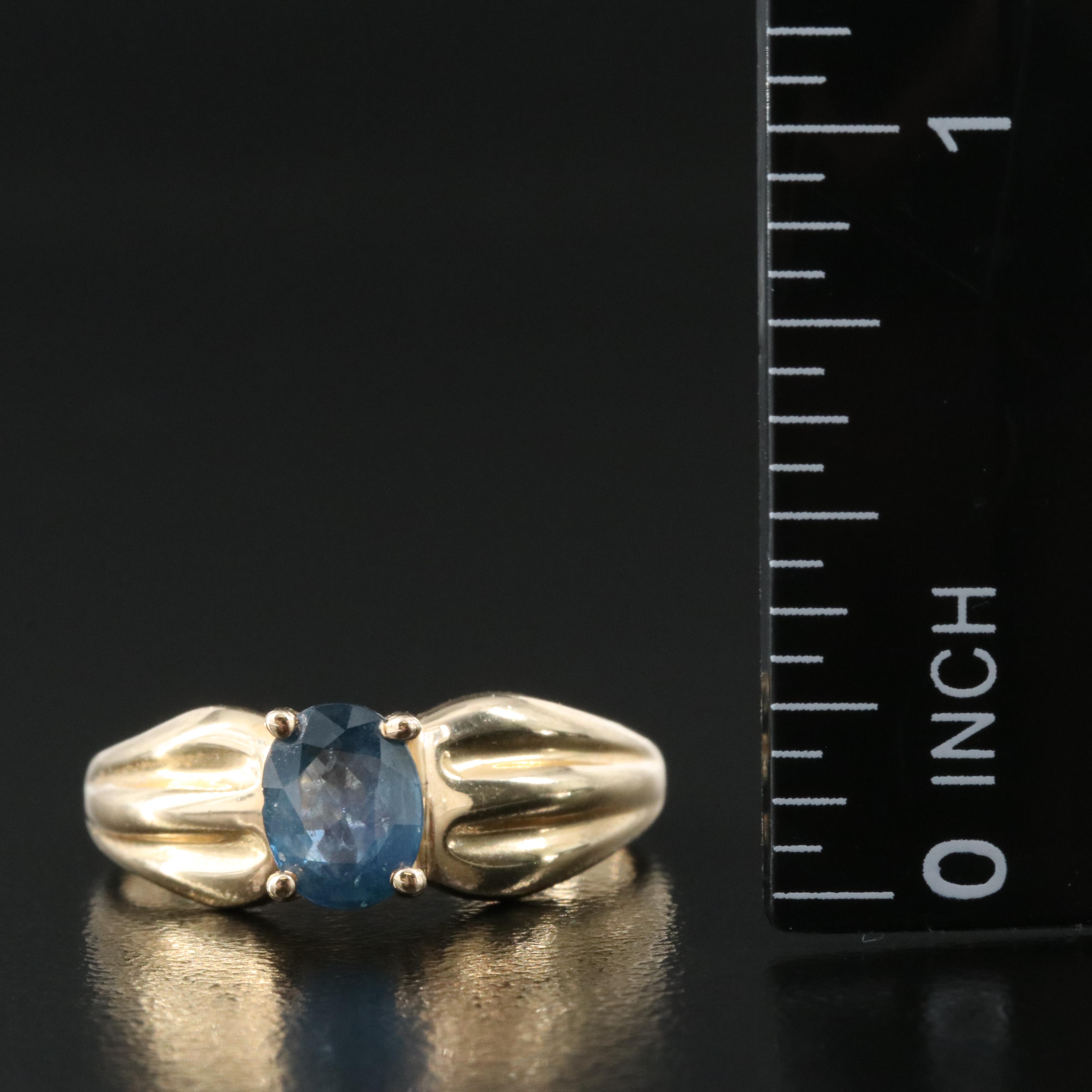 14K 1.04 CT Sapphire Ring