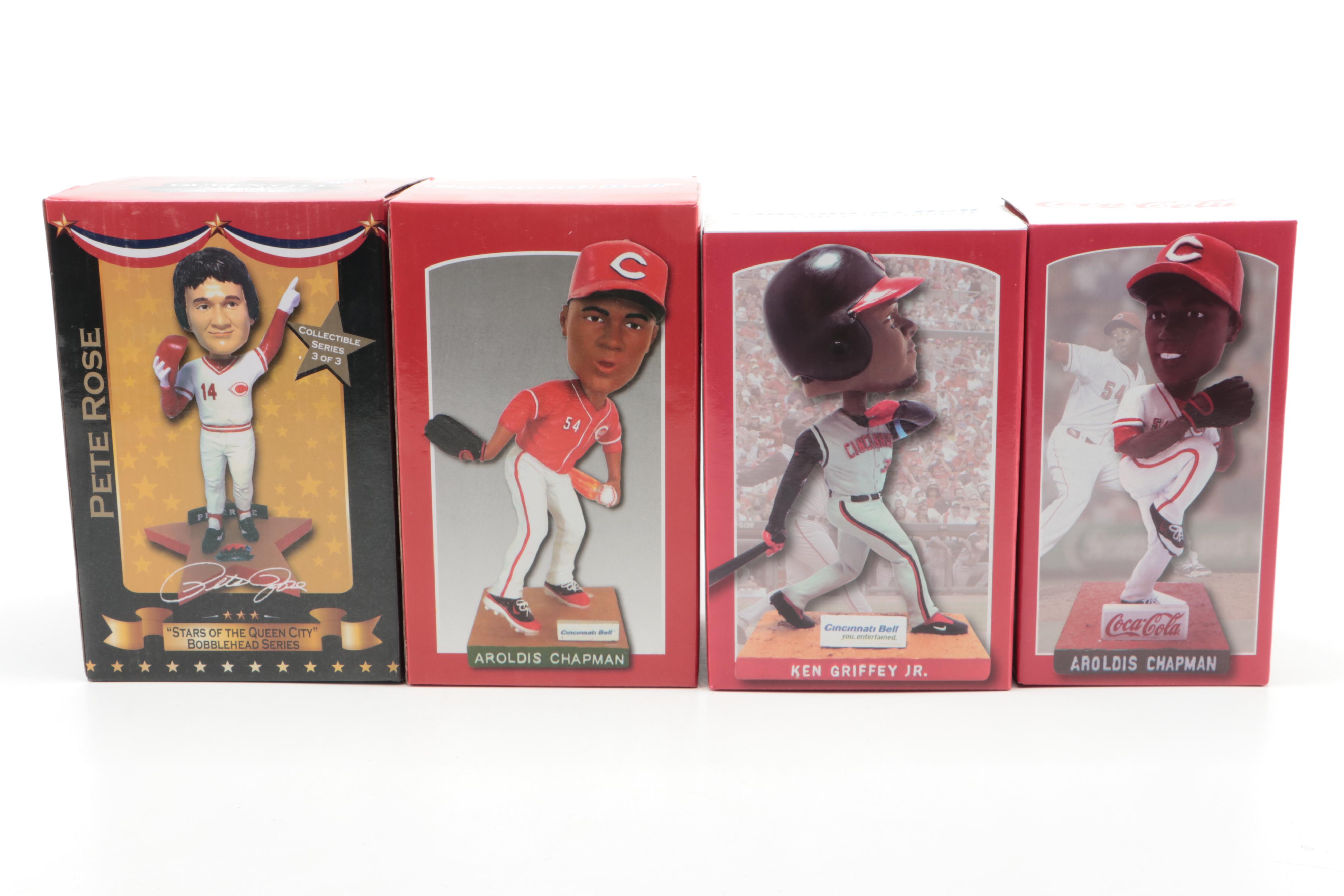 Cincinnati Reds Aroldis Chapman, Pete Rose, Jay Bruce and More Bobbleheads