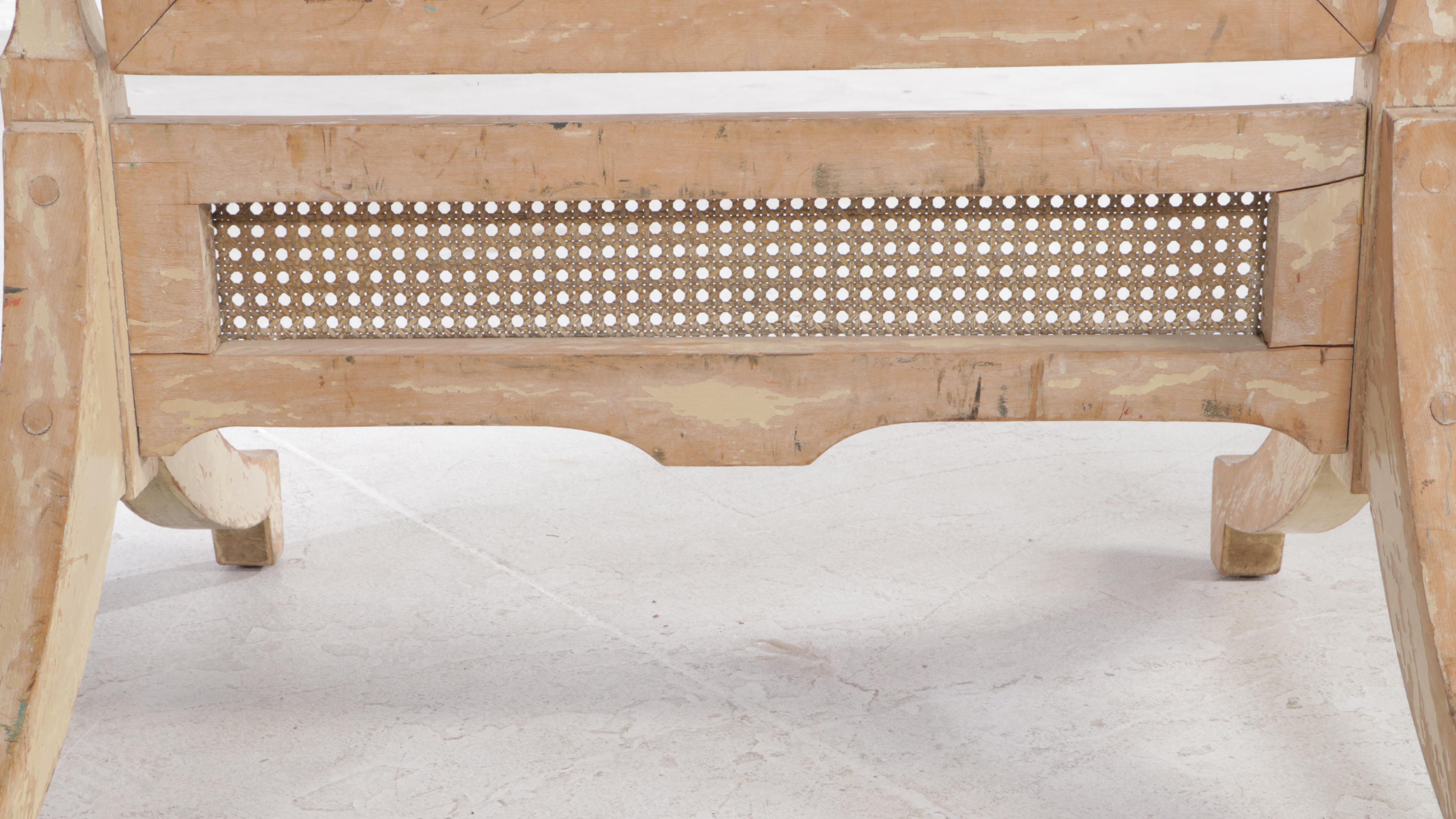 French Provincial Style Pine Cheval Mirror, Mid to Late 20th Century