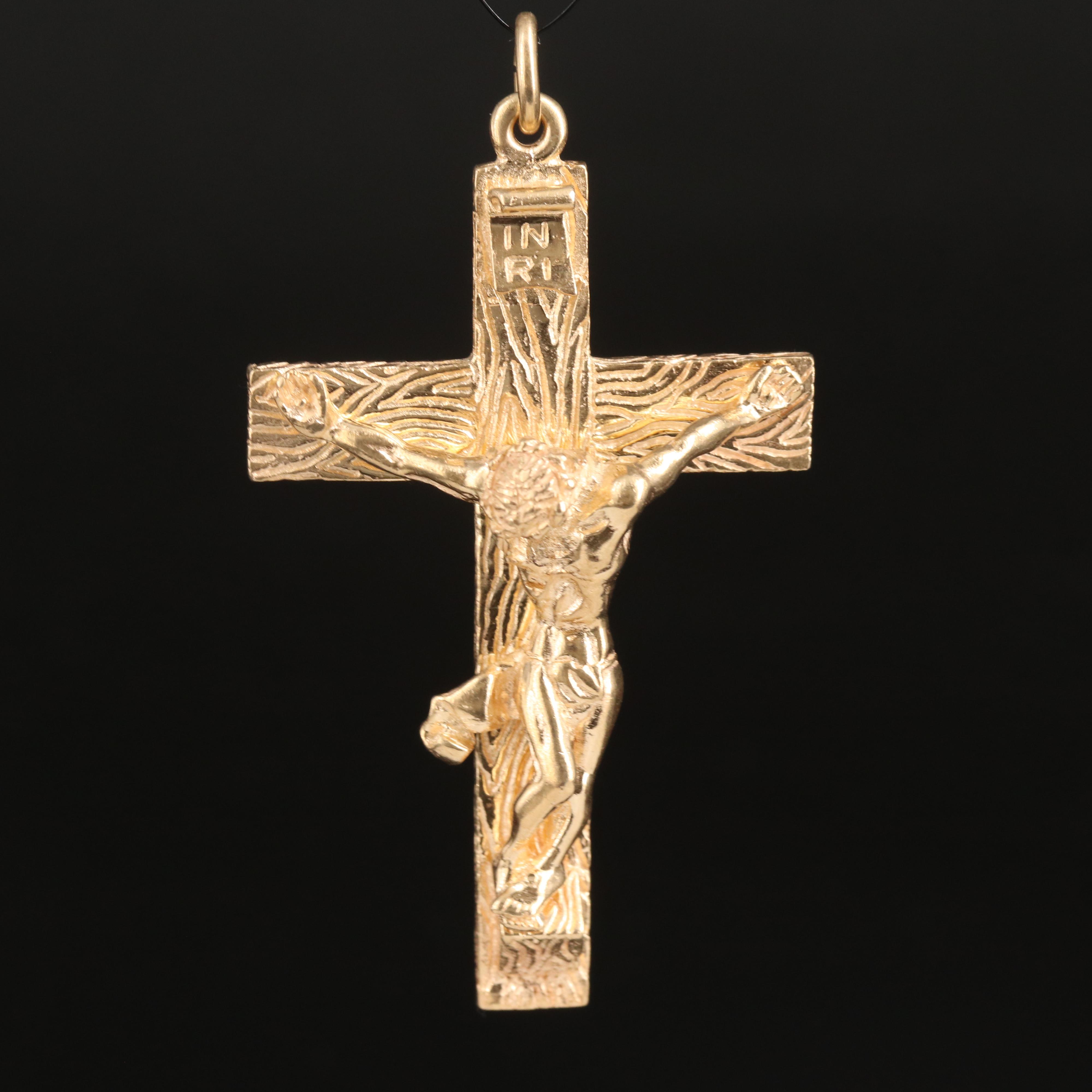 14K Crucifix Pendant