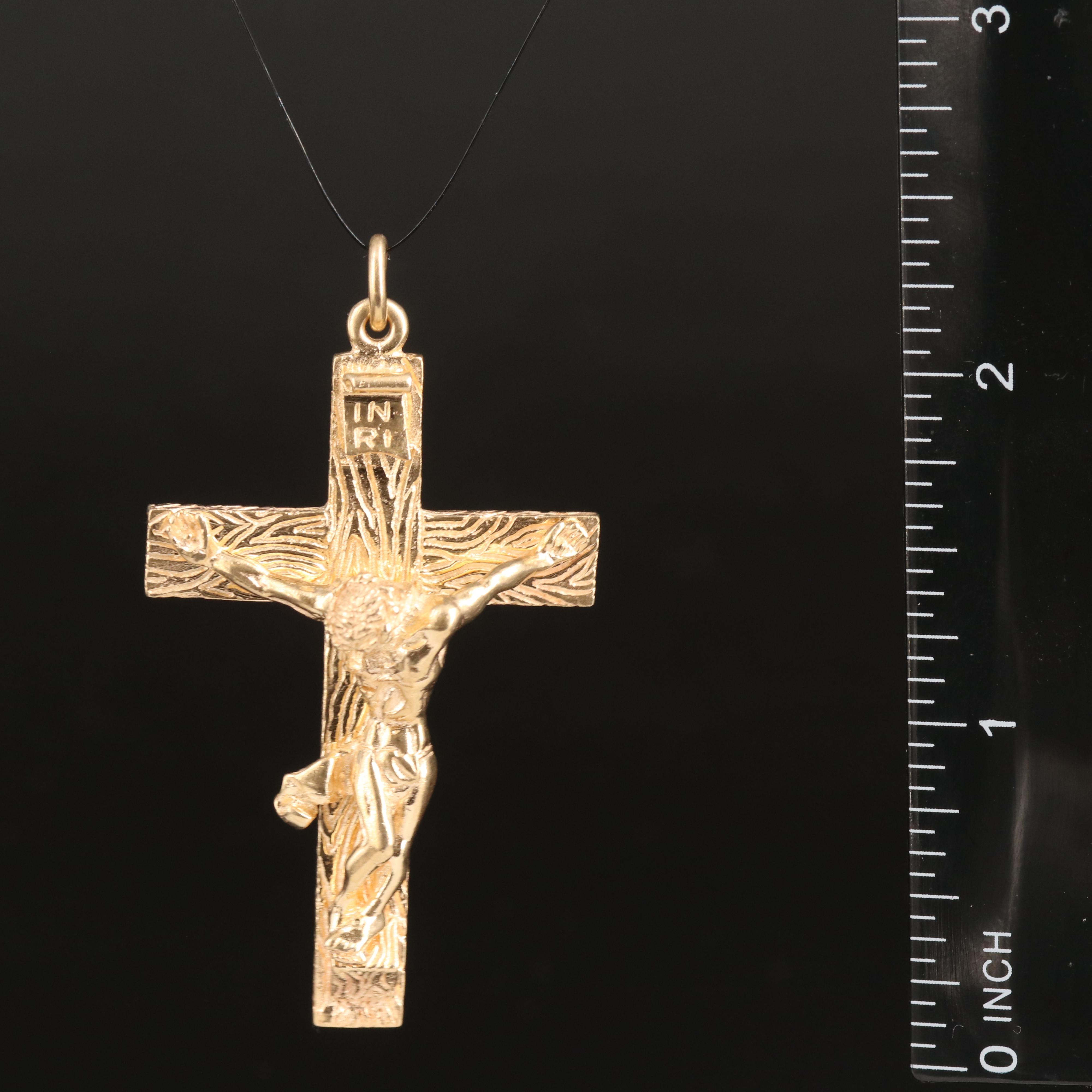 14K Crucifix Pendant