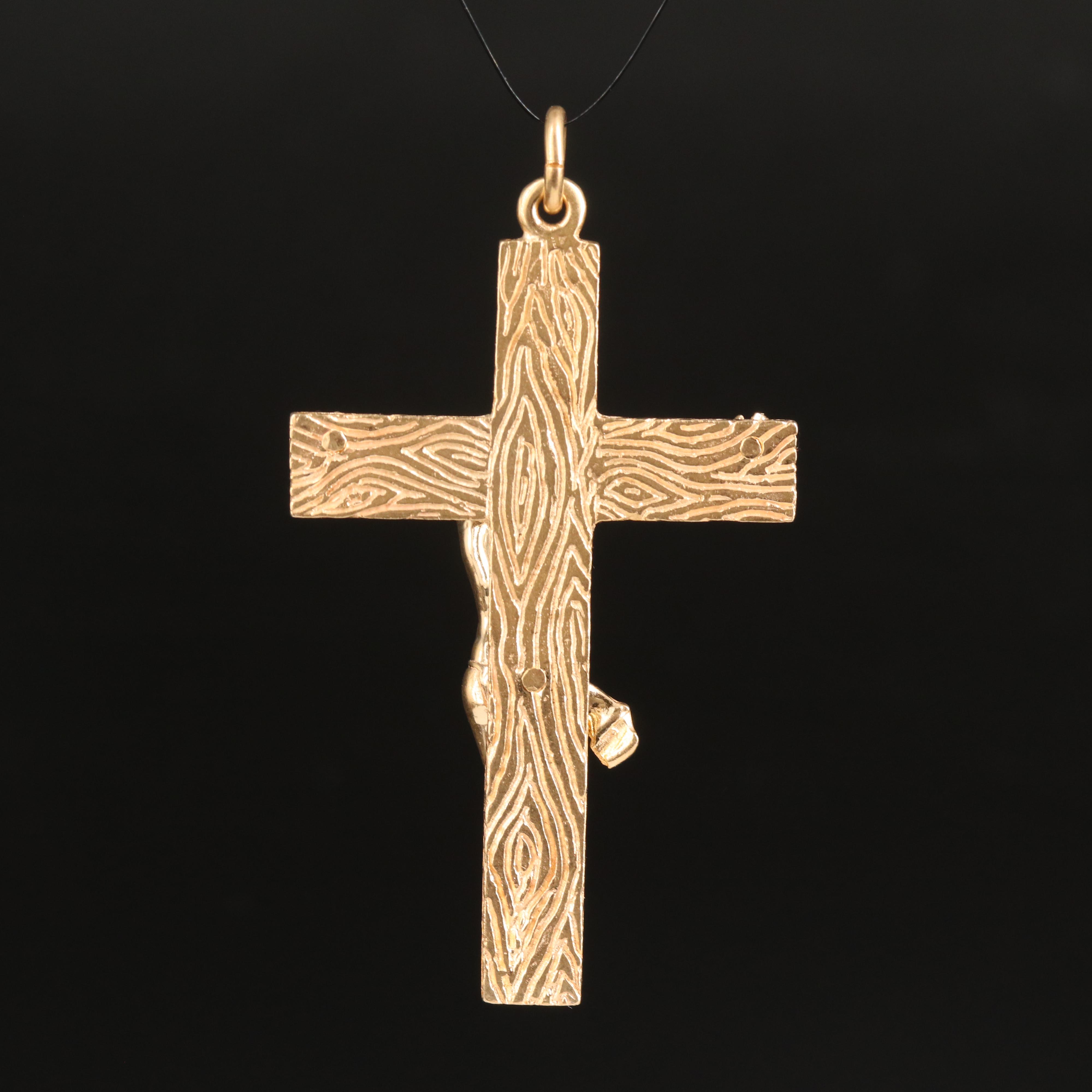 14K Crucifix Pendant