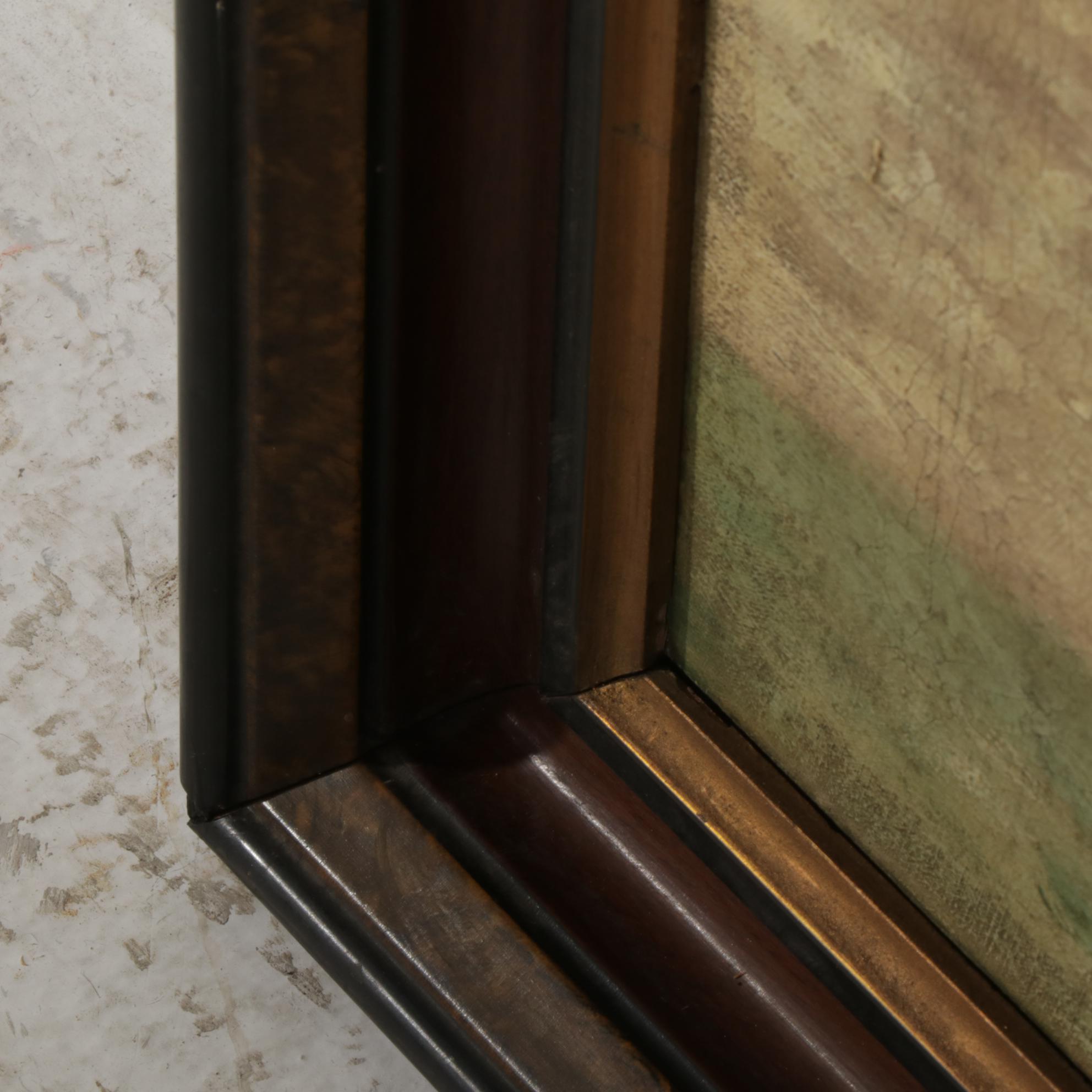 Landscape Oil Painting of Rainbow on Waterfall, Circa 1900