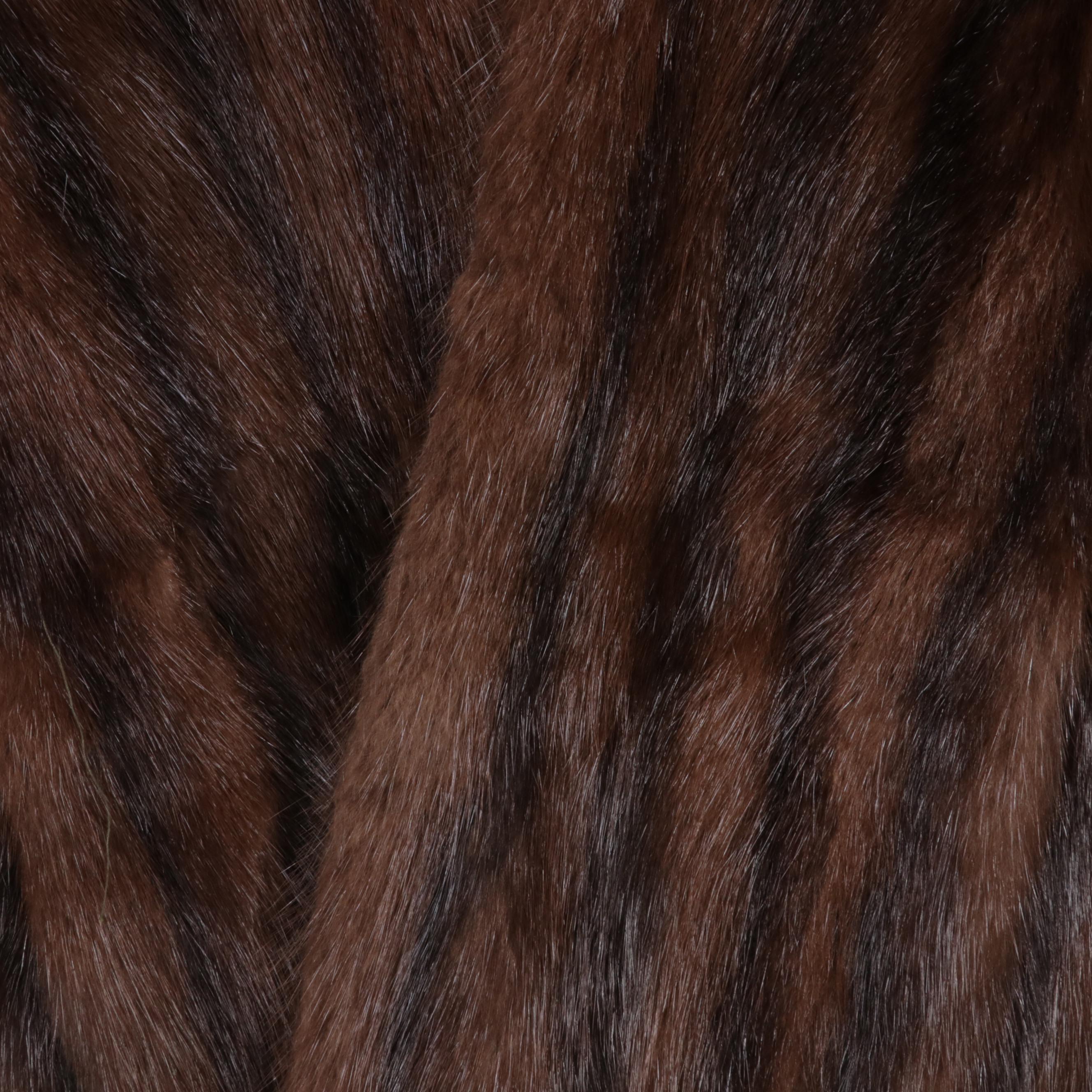 Dark Pastel Mink Fur Stole, Mid to Late 20th Century