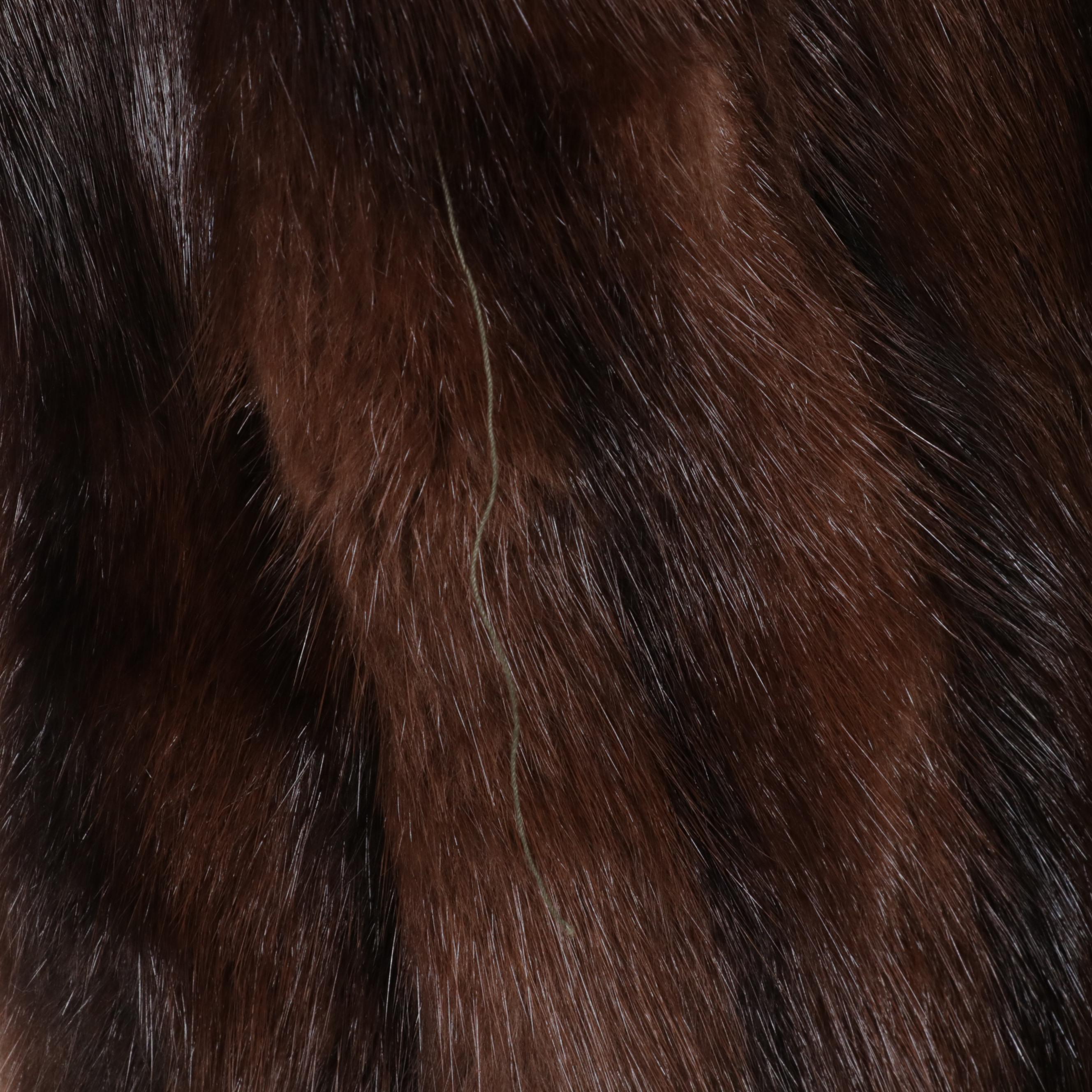 Dark Pastel Mink Fur Stole, Mid to Late 20th Century