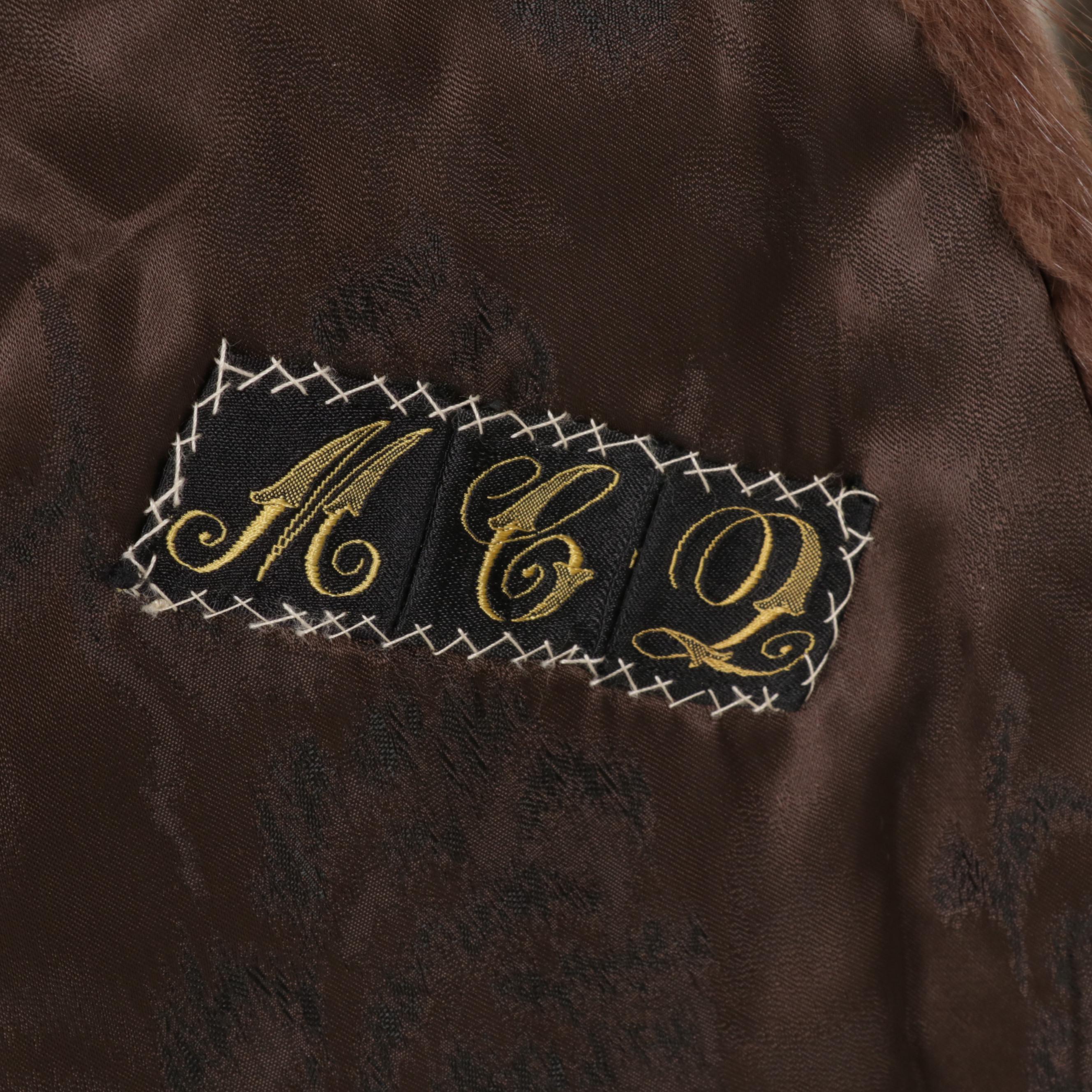 Dark Pastel Mink Fur Stole, Mid to Late 20th Century