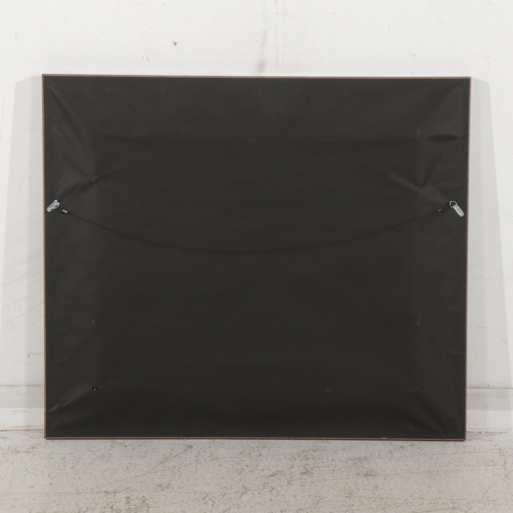 Folk Art Oil Painting of Flowers on Branch, Circa 2000