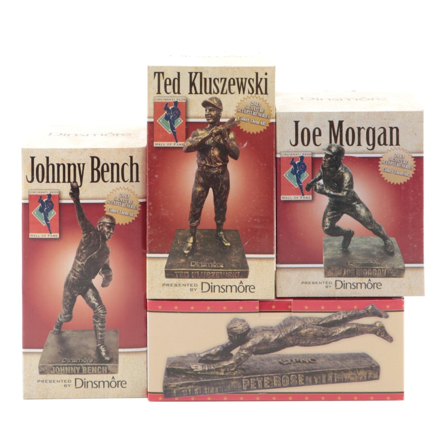 Dinsmore Cincinnati Reds Hall of Fame Statues with Rose, Bench and More