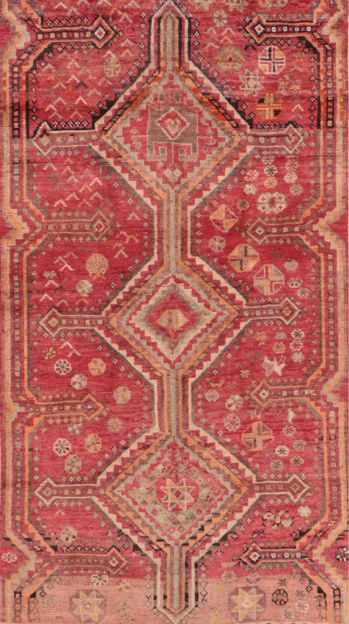 4'9 x 8'5 Hand-Knotted Persian Shiraz Area Rug