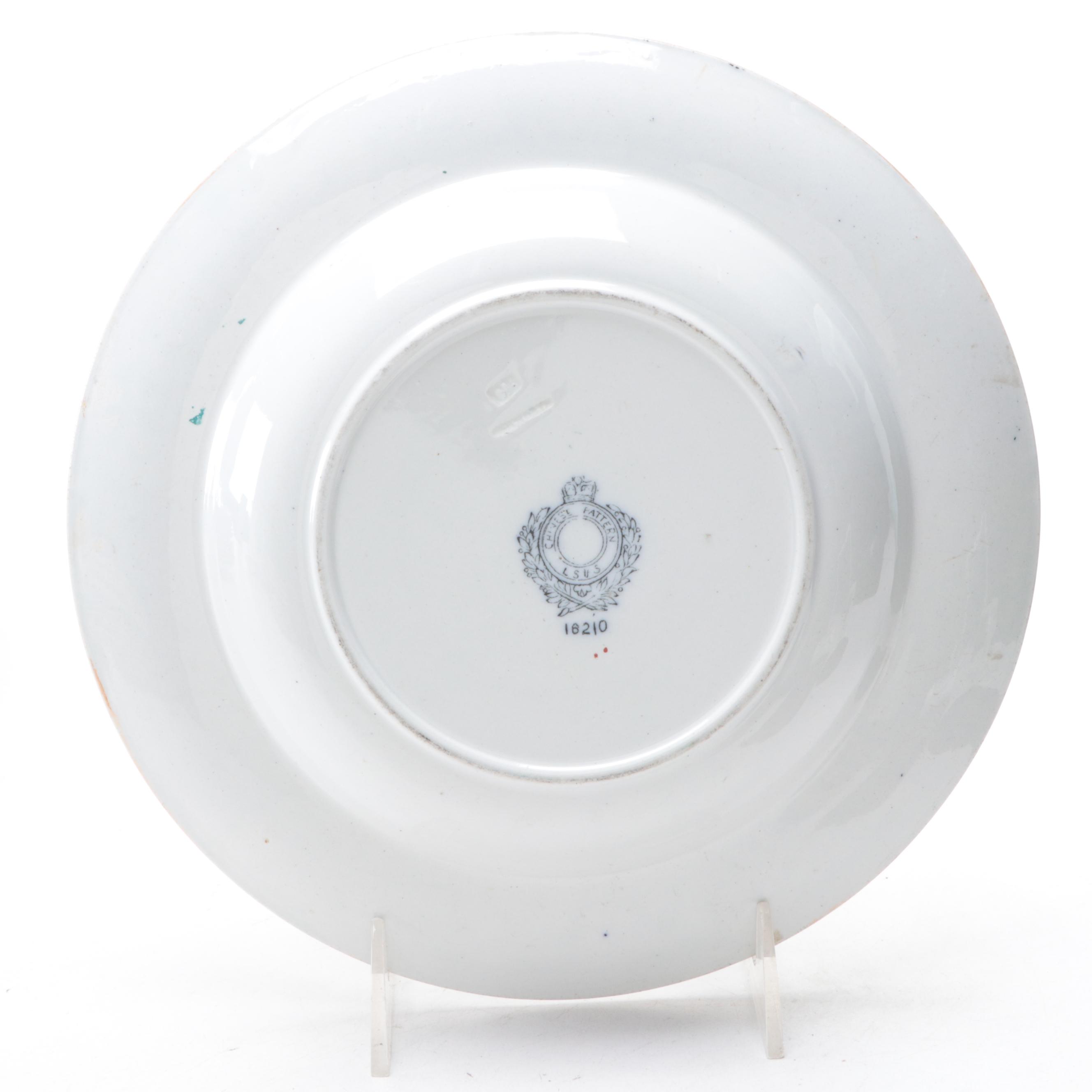 Bates, Walker & Co and Other English Earthenware Chinoiserie Pattern Plates