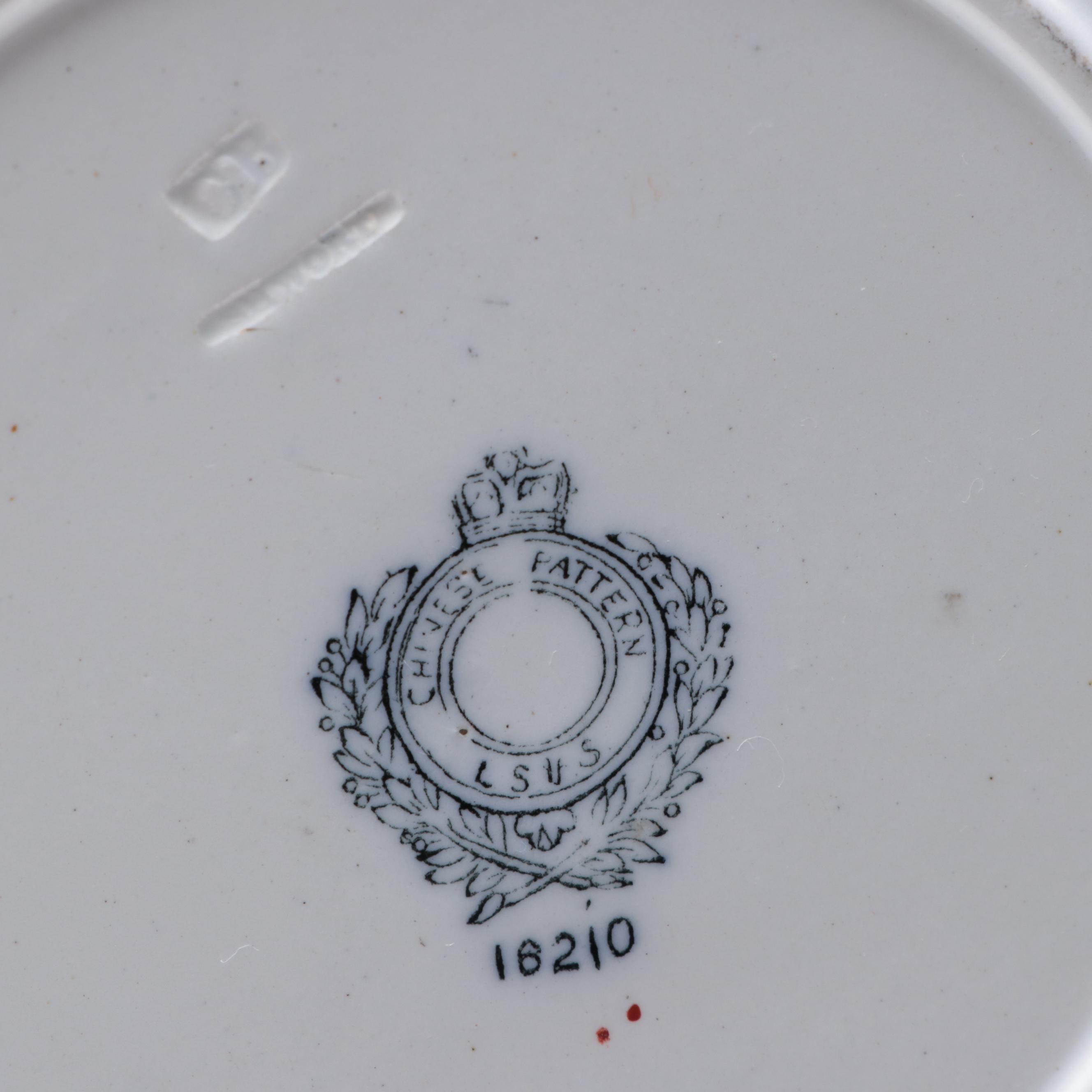 Bates, Walker & Co and Other English Earthenware Chinoiserie Pattern Plates