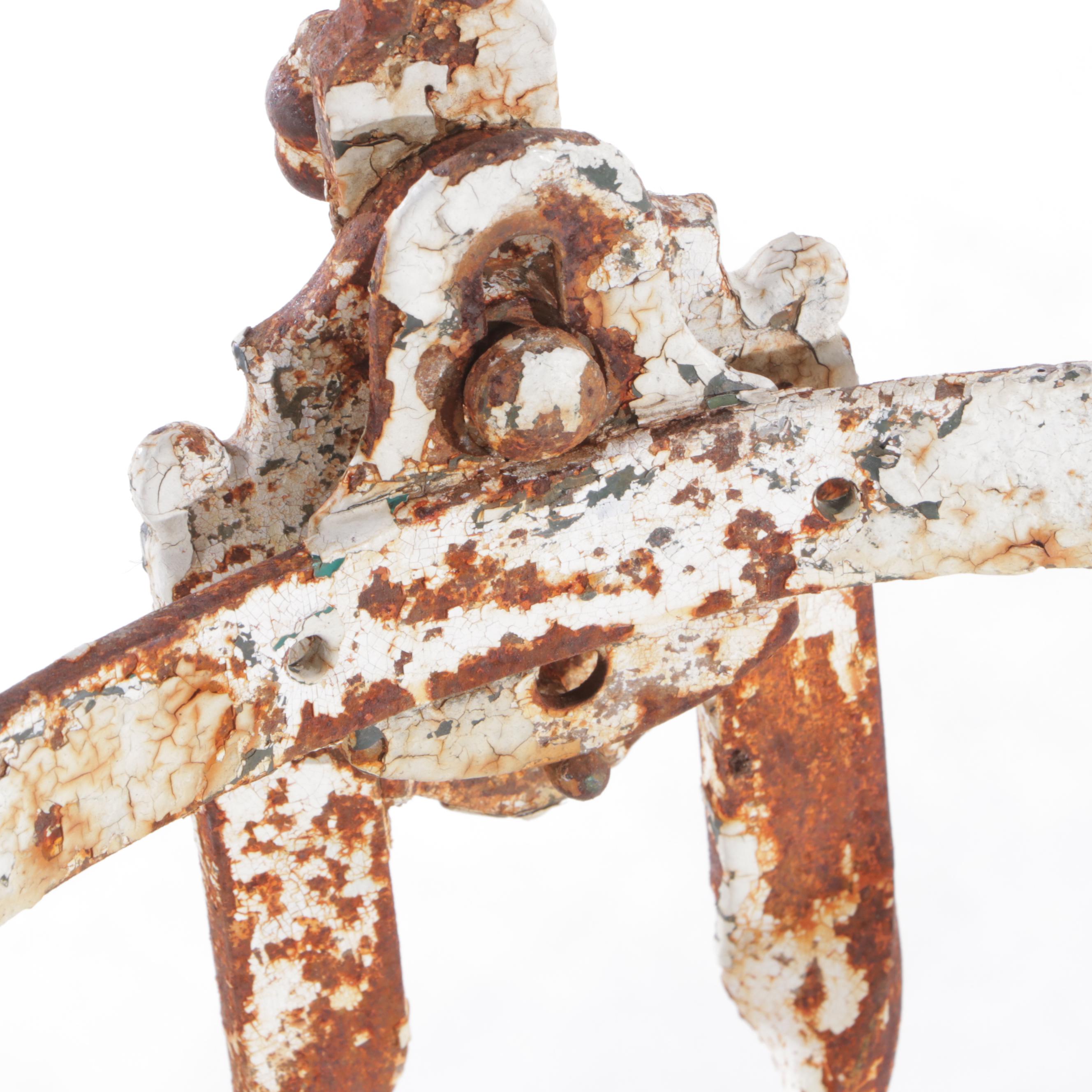 French Wrought Iron Rocking Cradle, 19th Century