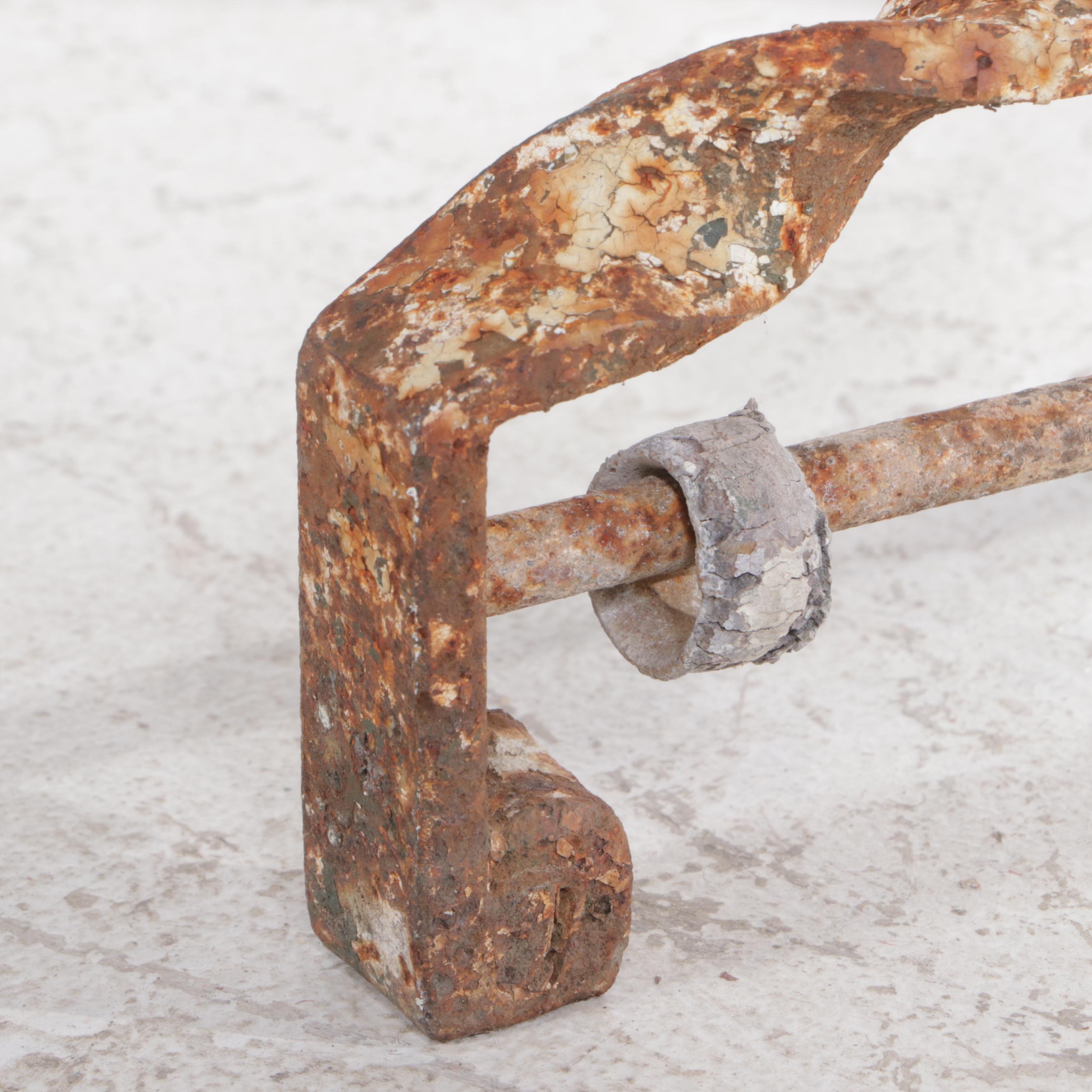 French Wrought Iron Rocking Cradle, 19th Century