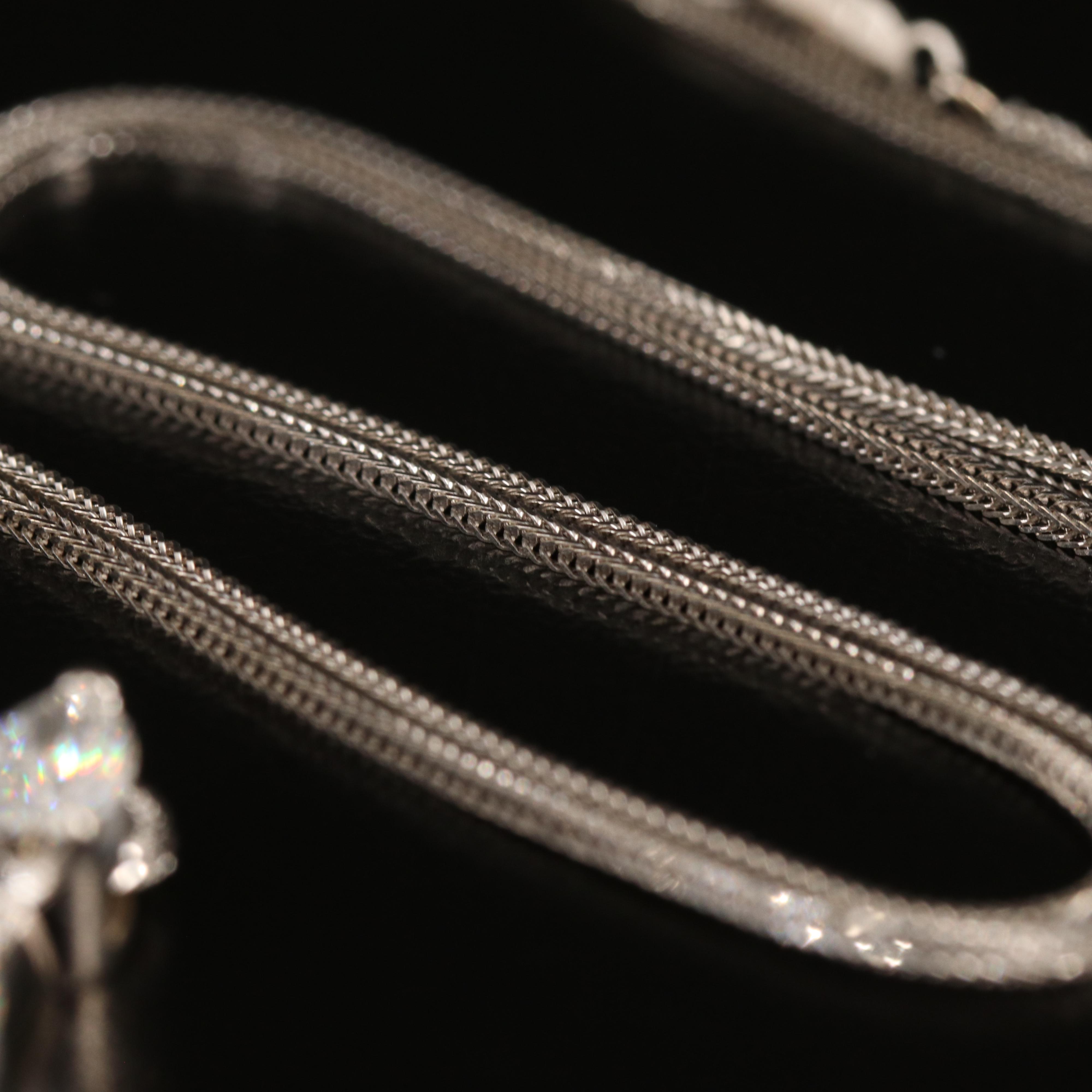 14K 0.96 CTW Diamond Three Stone Pendant Necklace