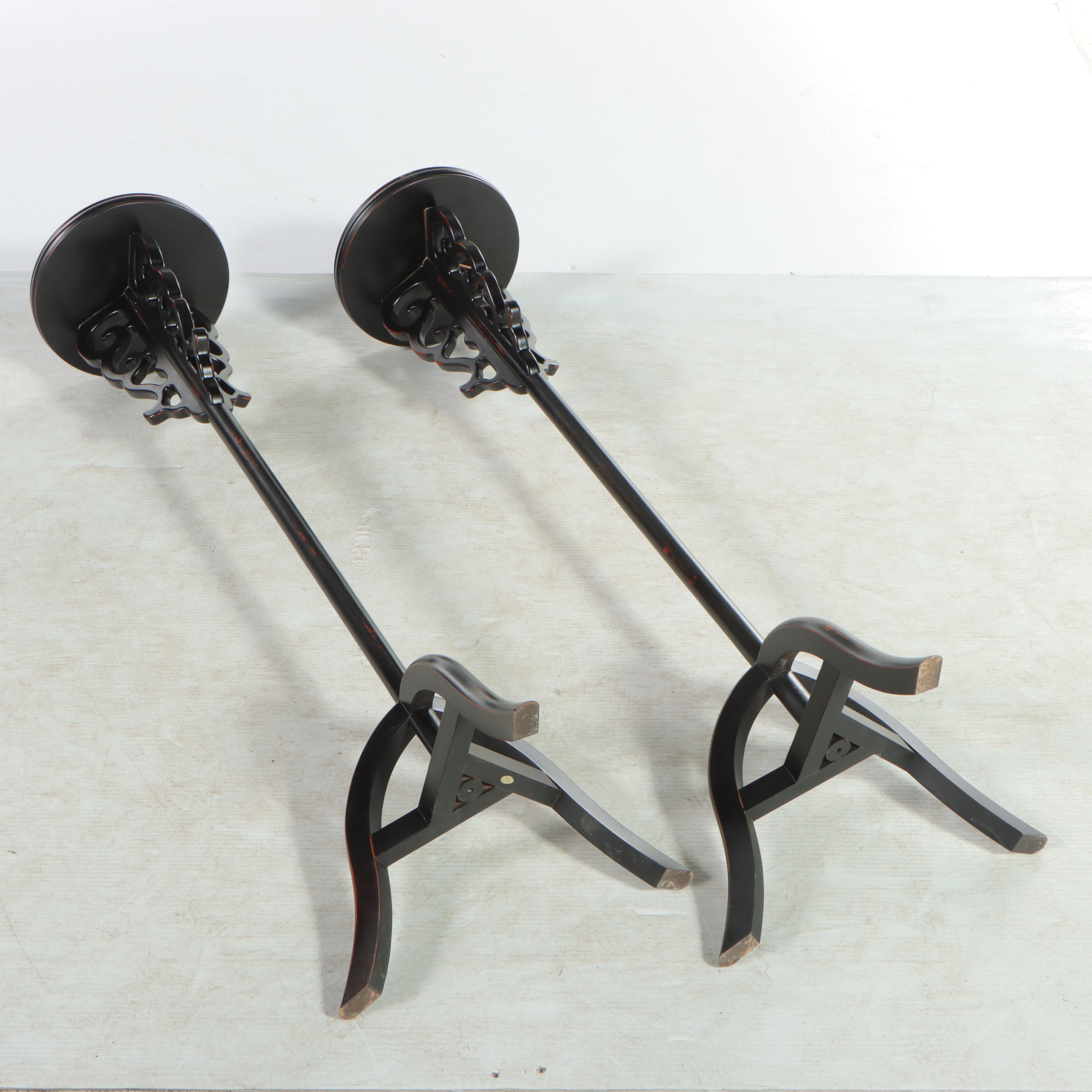 Pair of Chinese Lacquered Pedestals