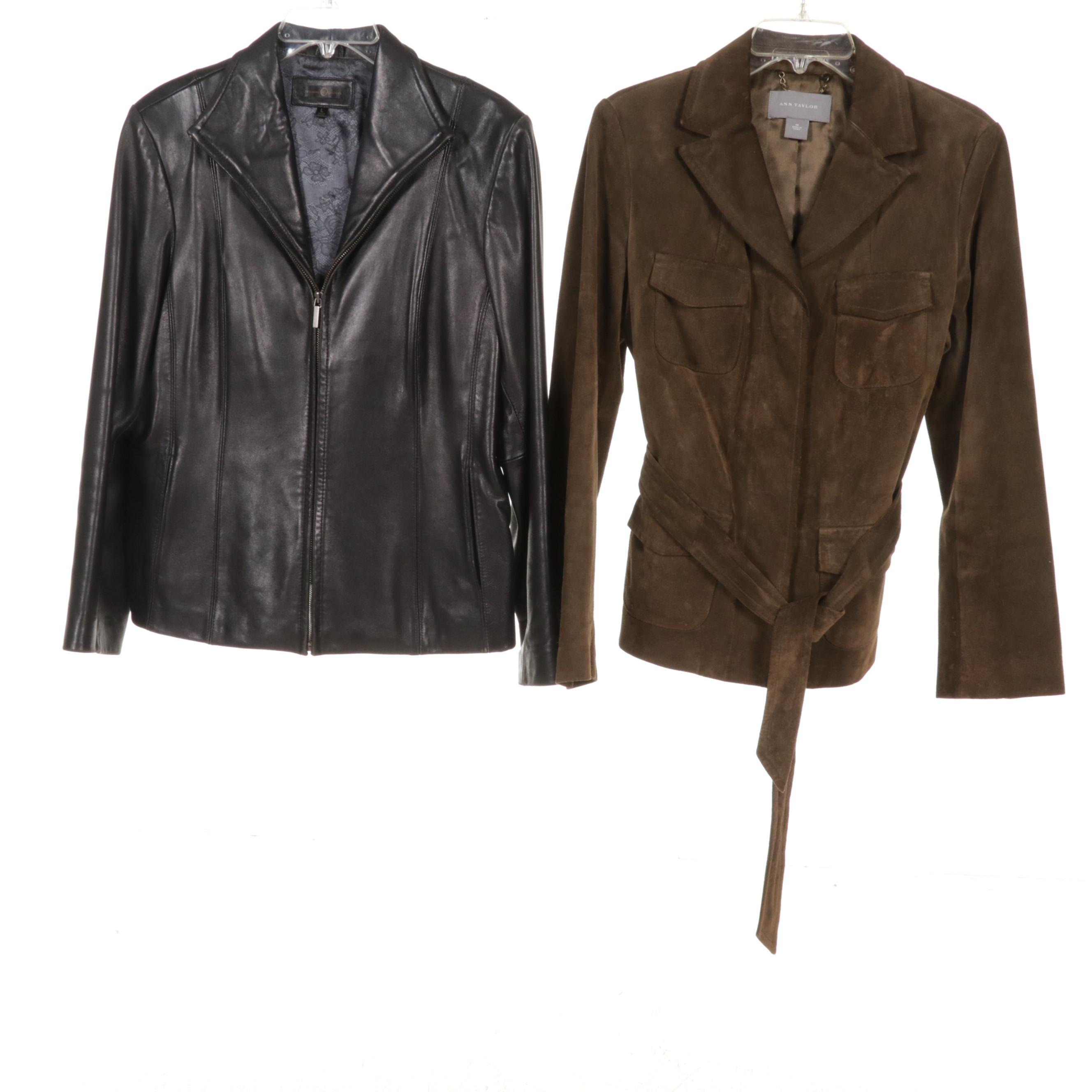 Calvin Klein, Talbots, and Ann Taylor Dresses with Wilsons Leather Jacket