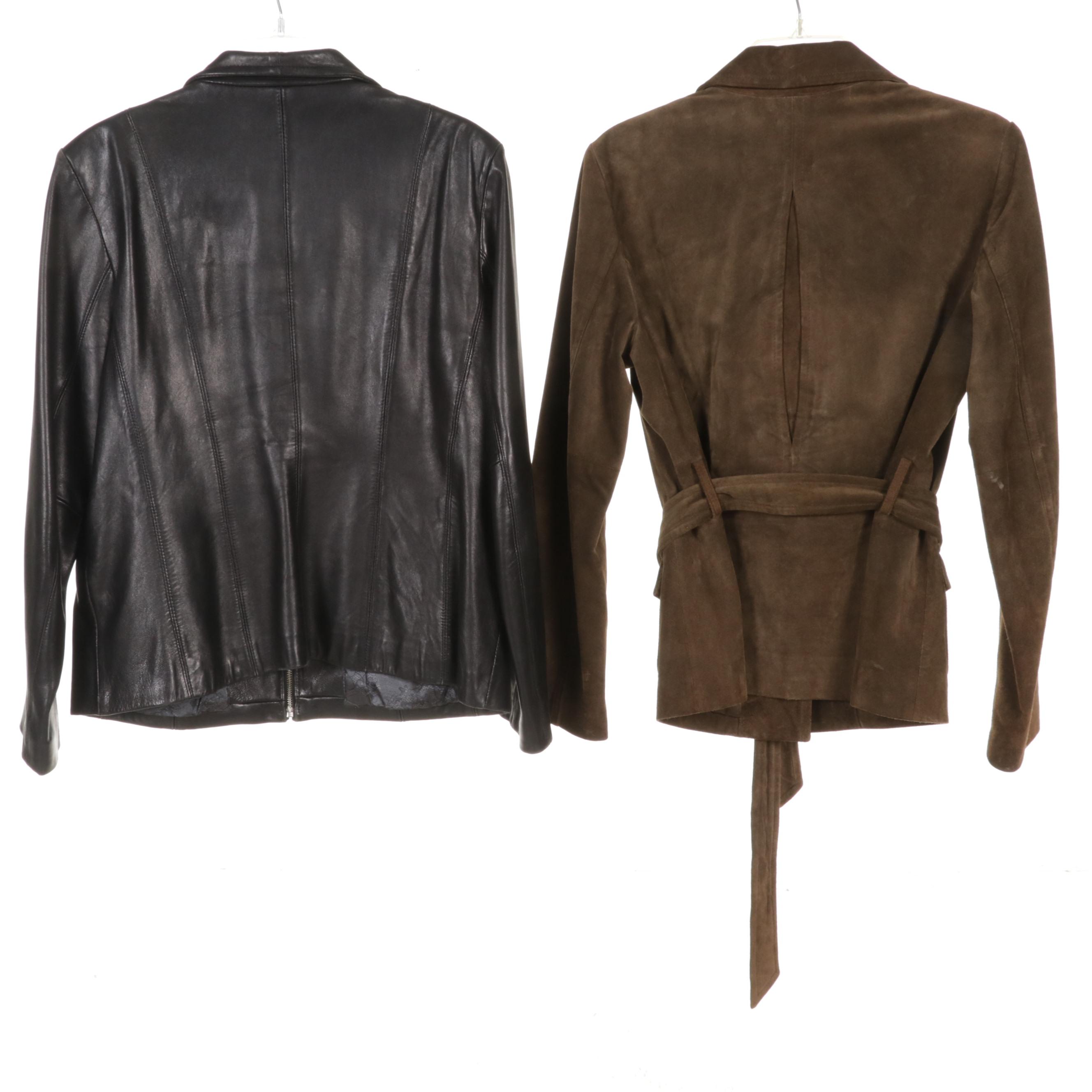 Calvin Klein, Talbots, and Ann Taylor Dresses with Wilsons Leather Jacket