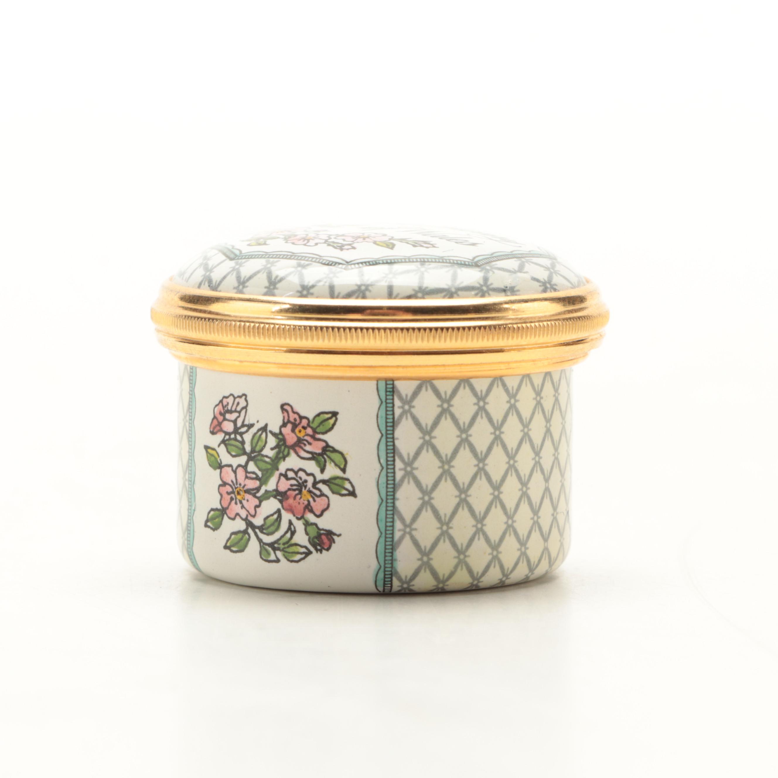 Halcyon Days Prince William and Prince Henry Birth Commemorative Boxes, 1980s