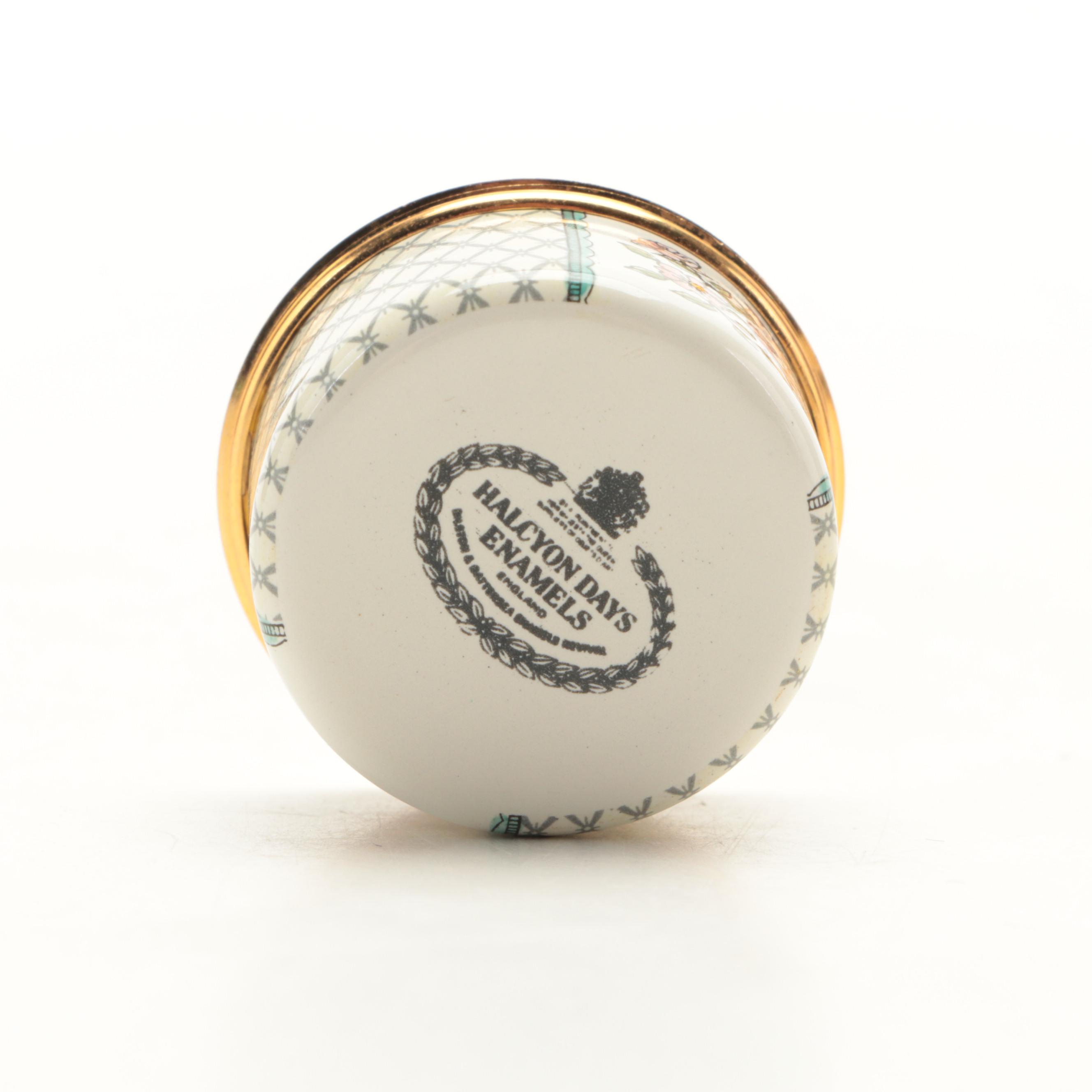 Halcyon Days Prince William and Prince Henry Birth Commemorative Boxes, 1980s