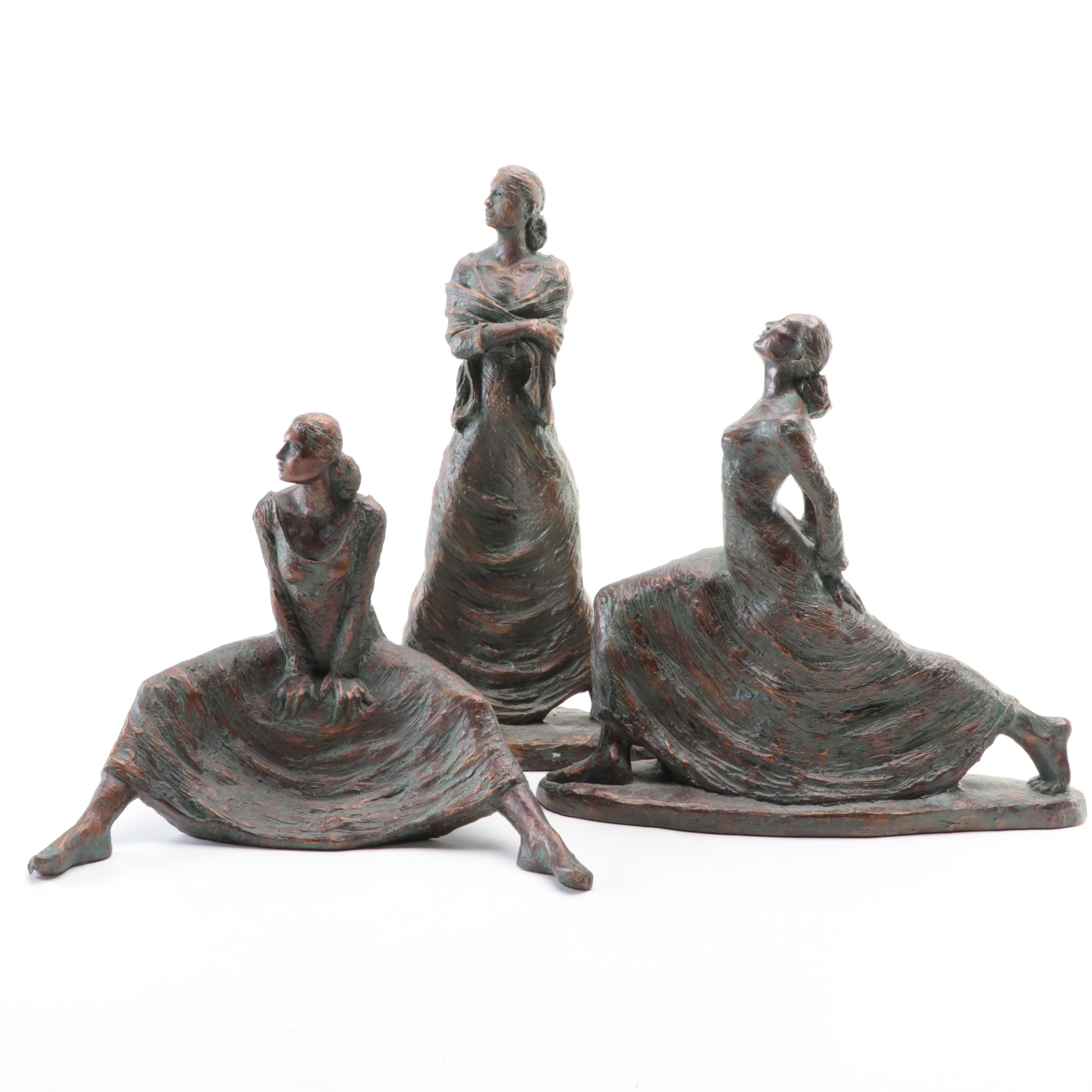 Austin Productions Bronze Patinated Resin Sculptures after Alice Heath