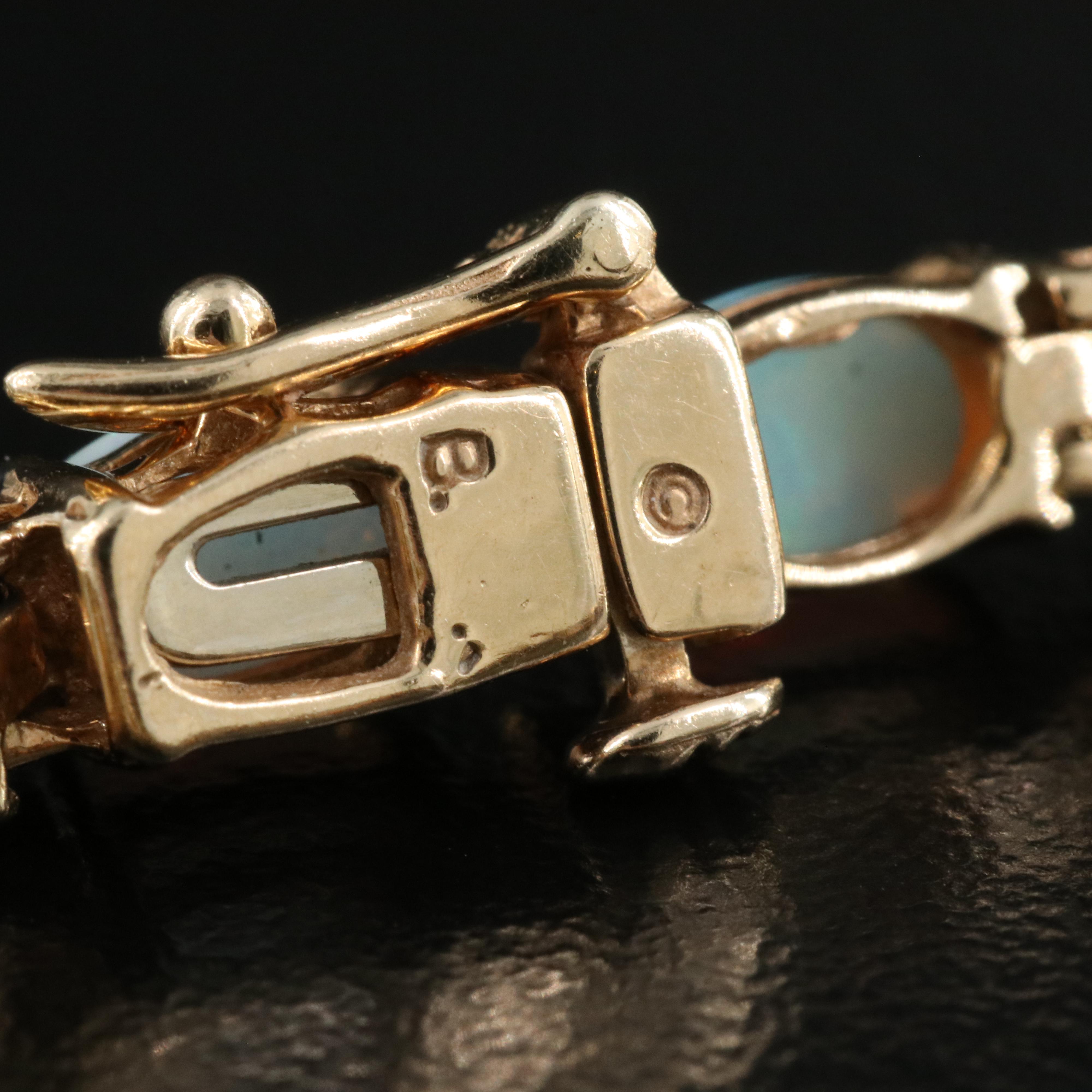 14K Opal and Diamond Bracelet