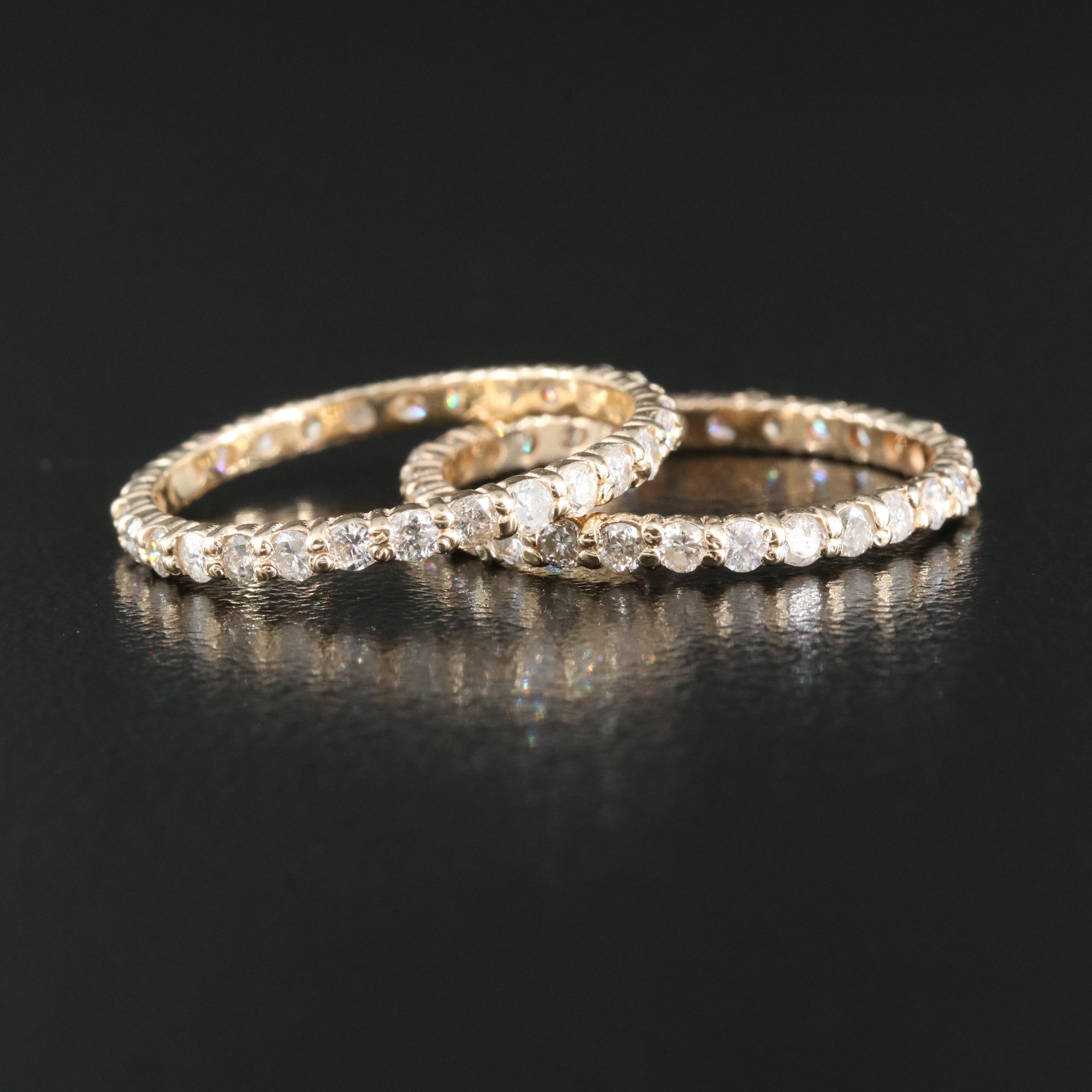 14K 1.42 CTW Diamond Eternity Bands