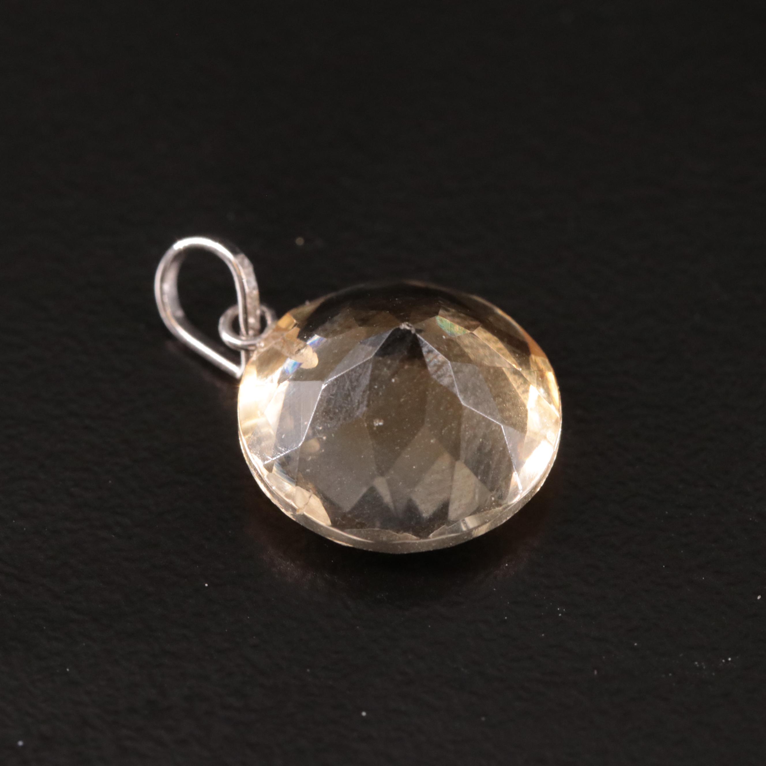 14K Citrine Pendant