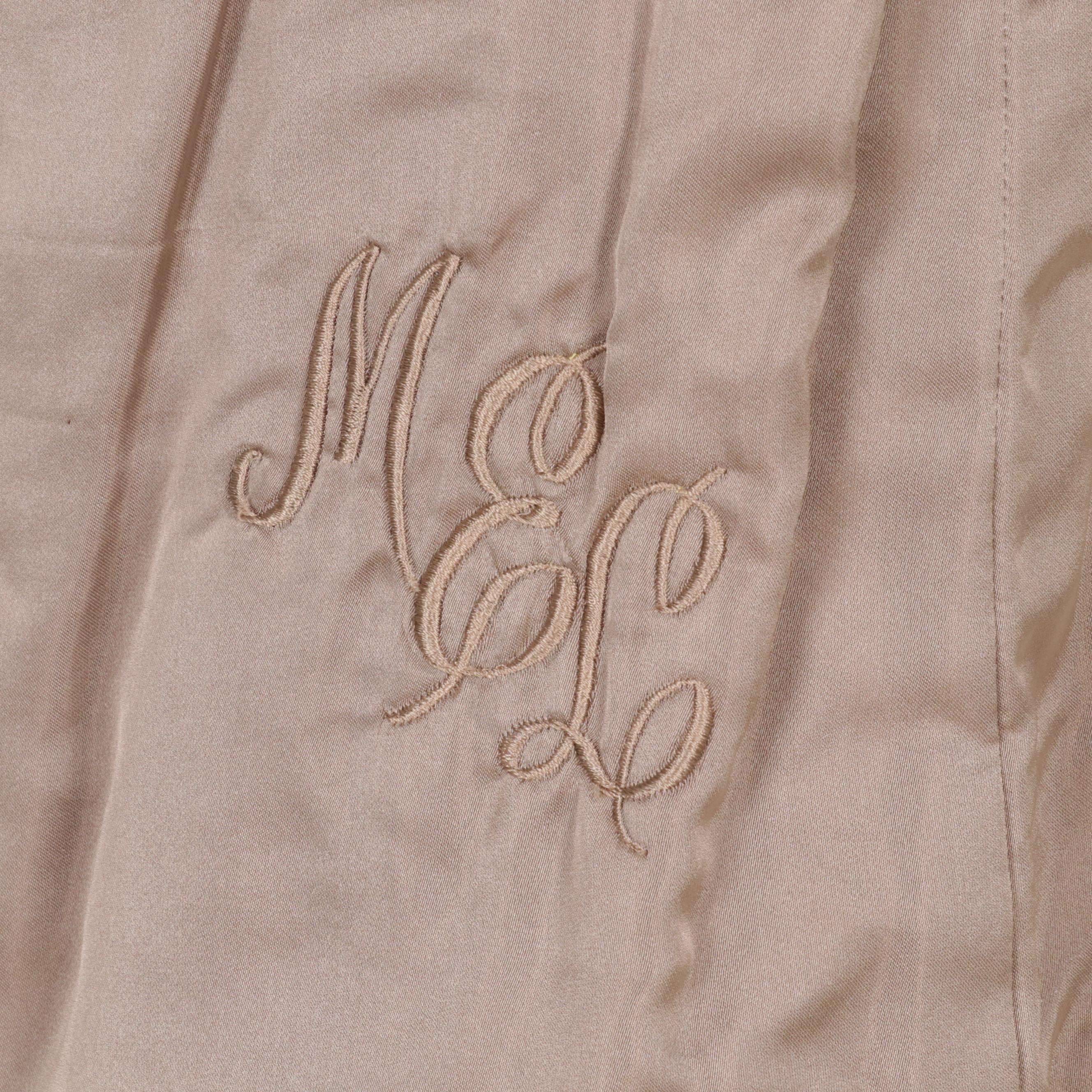 Corded Light Pastel Brown Mink Fur and Leather Jacket